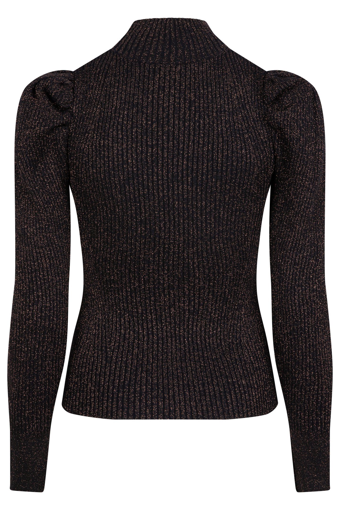 SWEATER MOCK NECK LUREX BLACK / GOLD 6