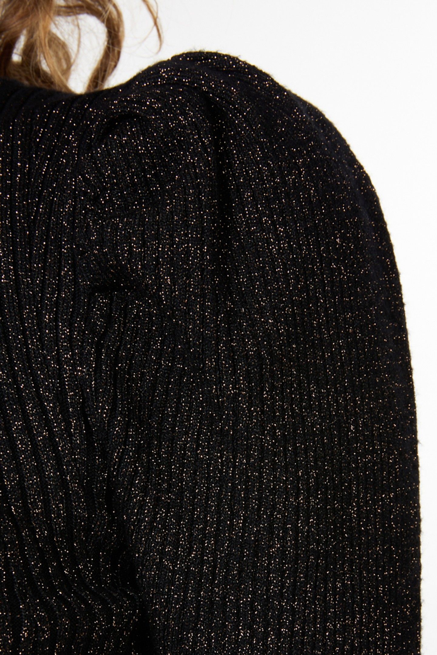 SWEATER MOCK NECK LUREX BLACK / GOLD 8