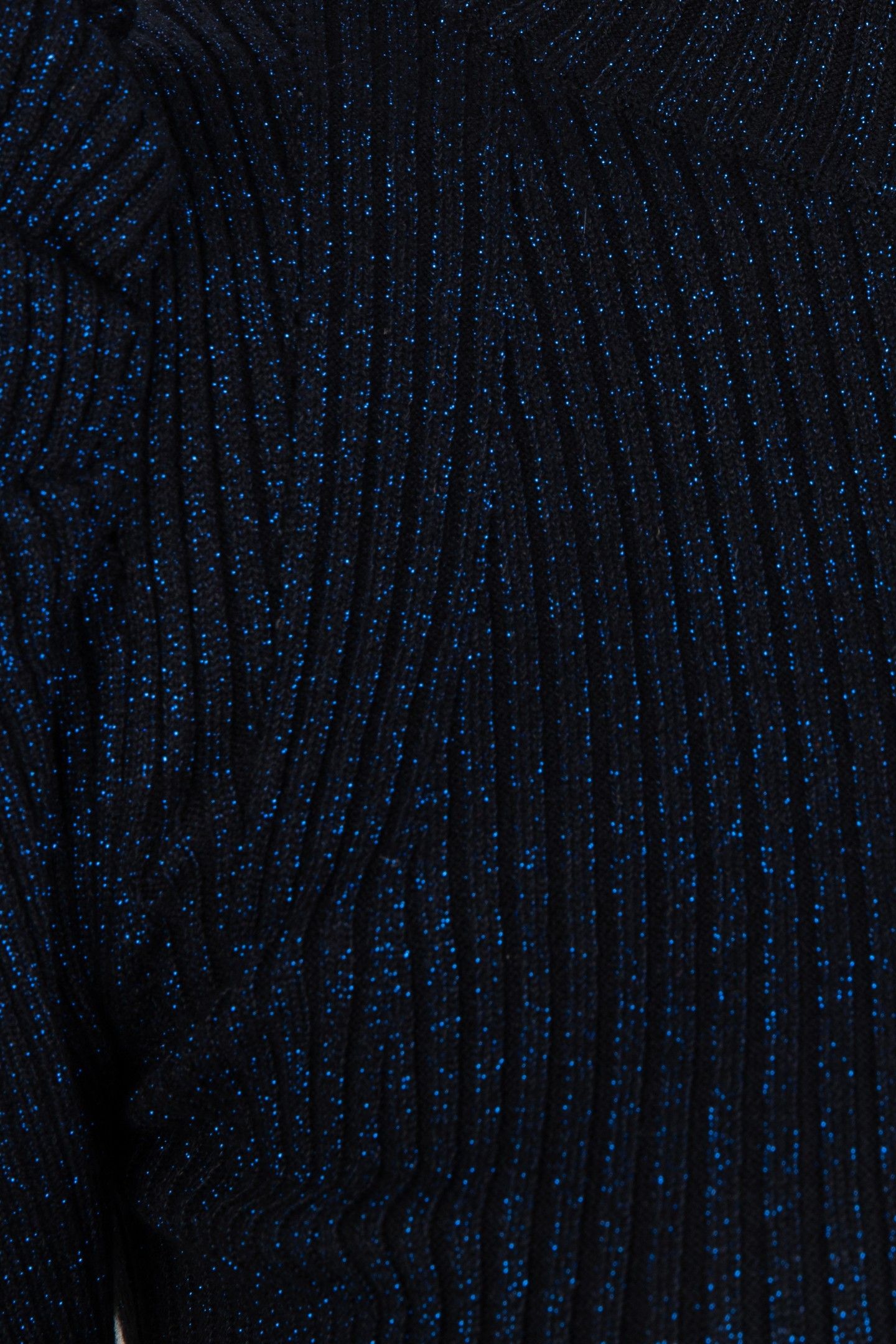 SWEATER MOCK NECK LUREX BLACK / BLUE 8
