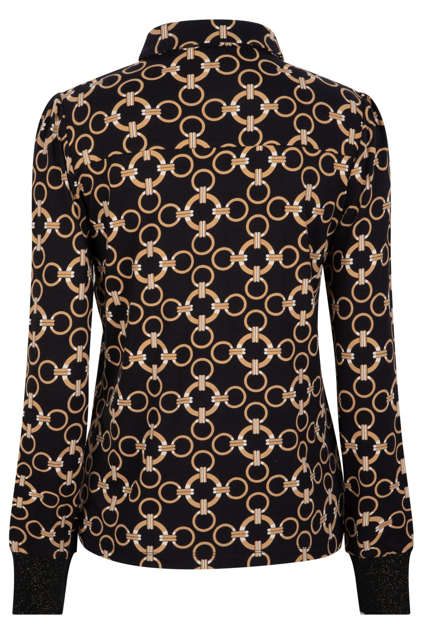 BLOUSE RIBBED CUFFS CHAIN PRINT PRINT 6