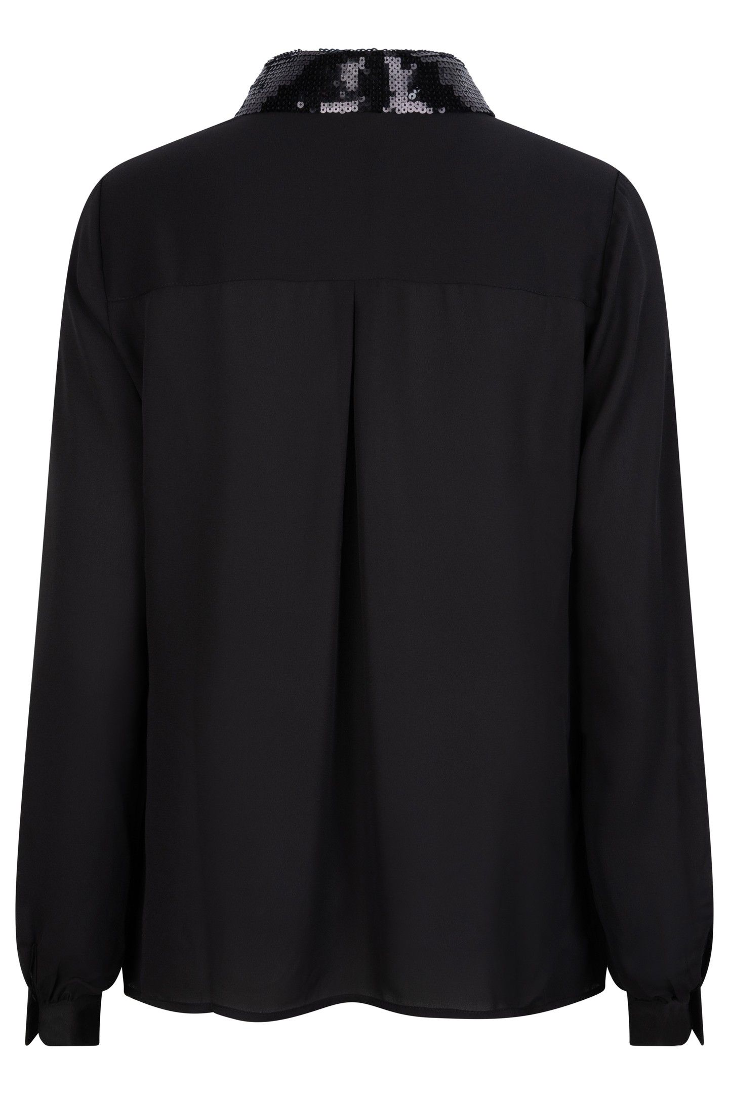 BLOUSE SEQUINS COLLAR BLACK 6