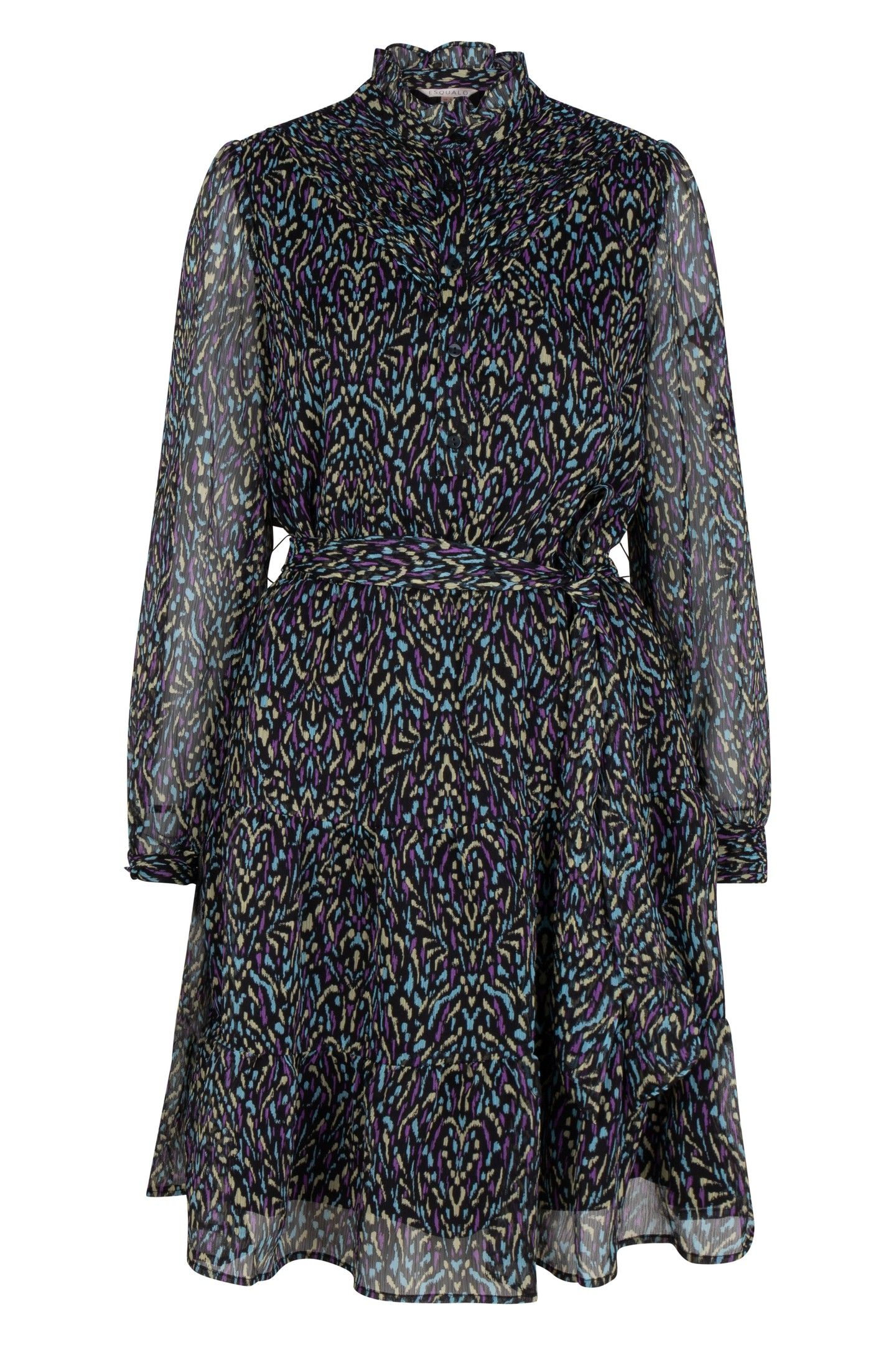 DRESS SHORT PIN TUCK MAGIC EARTH PRINT 3