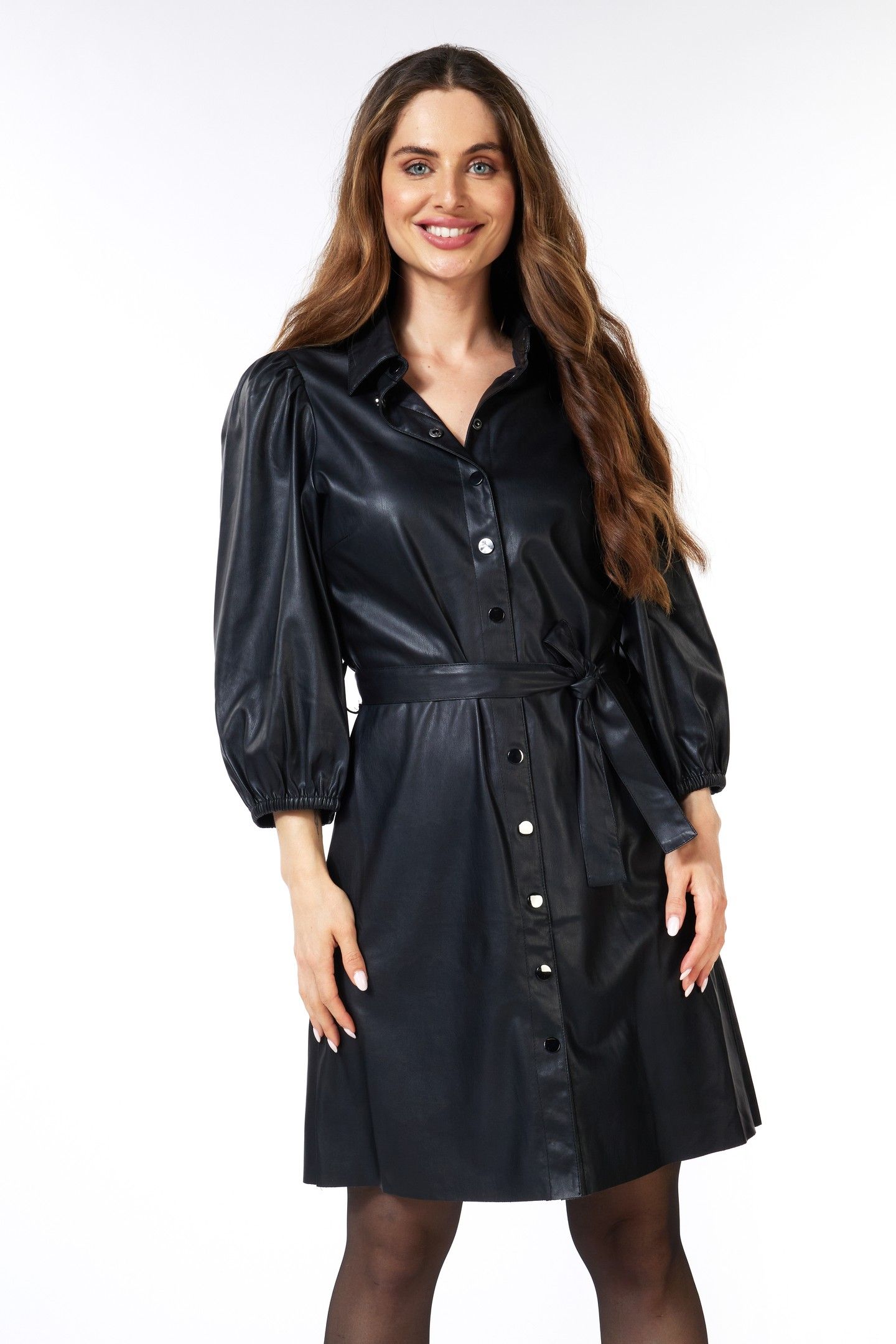 DRESS SHORT PU BLACK 2