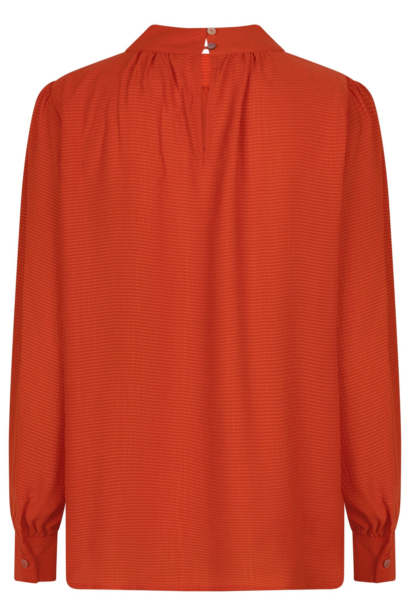 BLOUSE COLLAR GATHERING RED CLAY 5