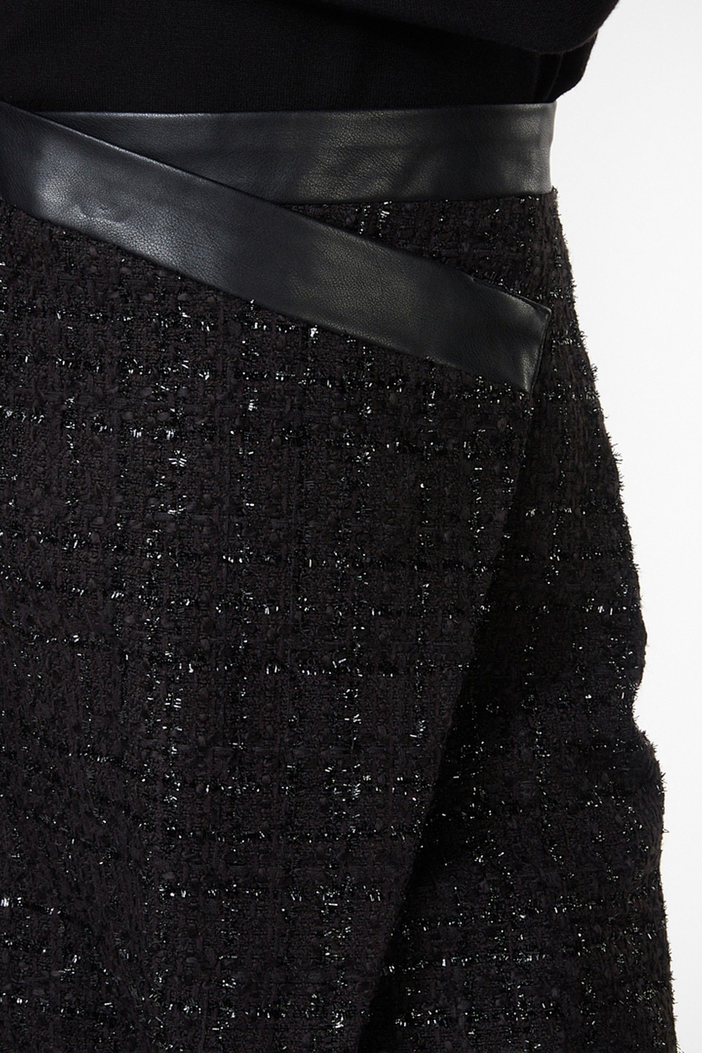 SKIRT TWEED OVERLAP BLACK 7