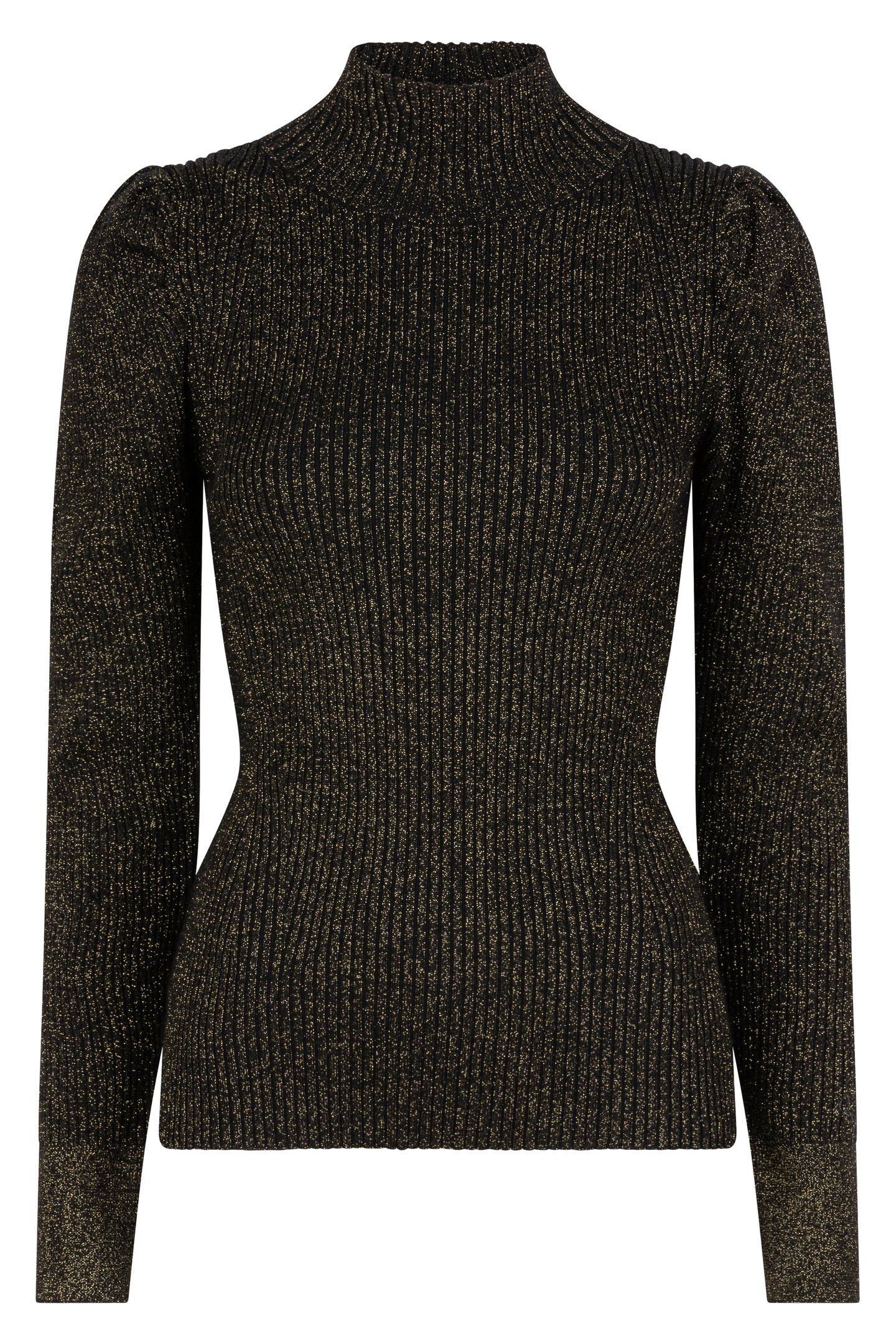 SWEATER RIB LUREX BLACK / GOLD 5