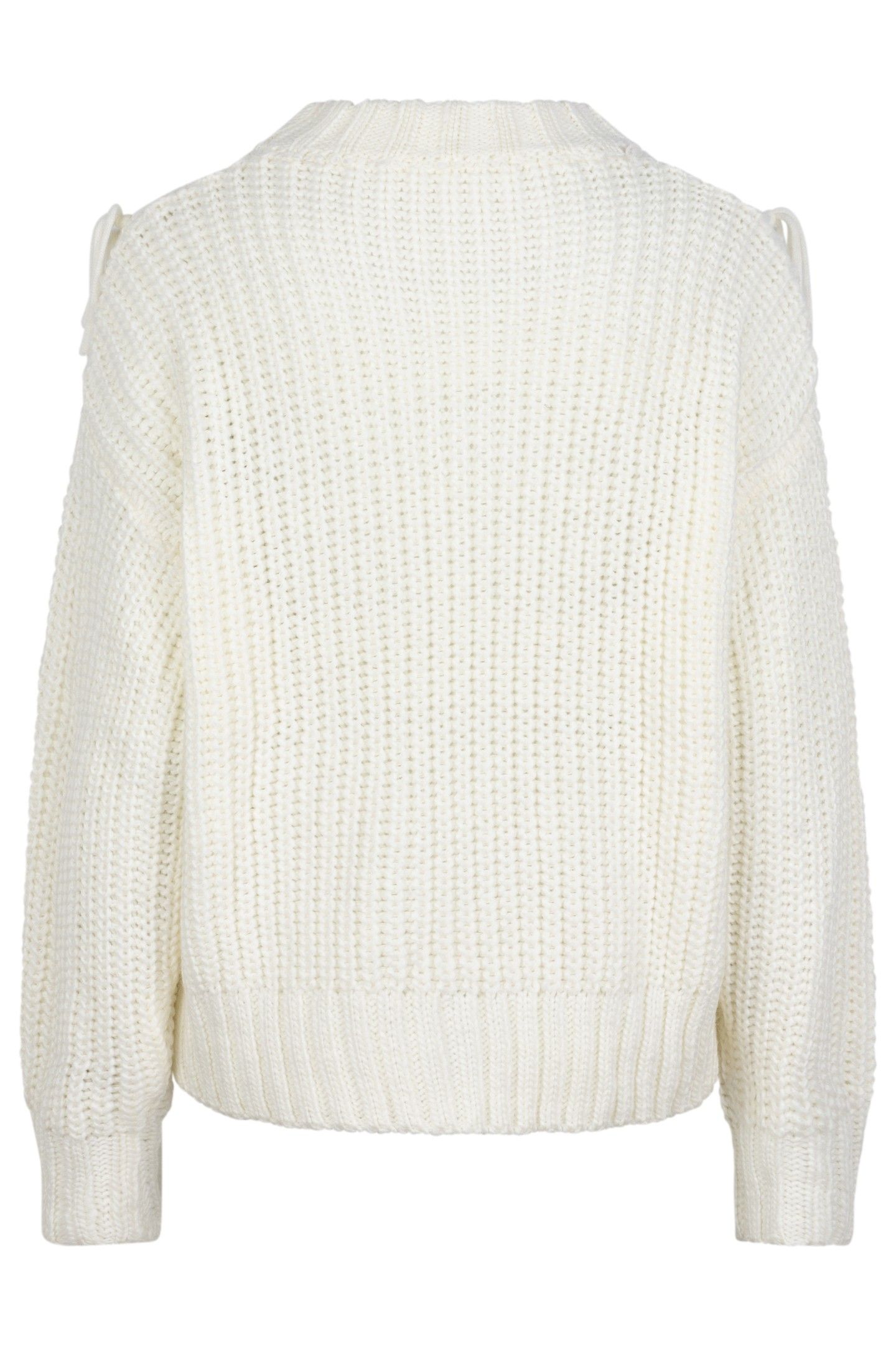 SWEATER CABLE FRINGES OFF WHITE 6