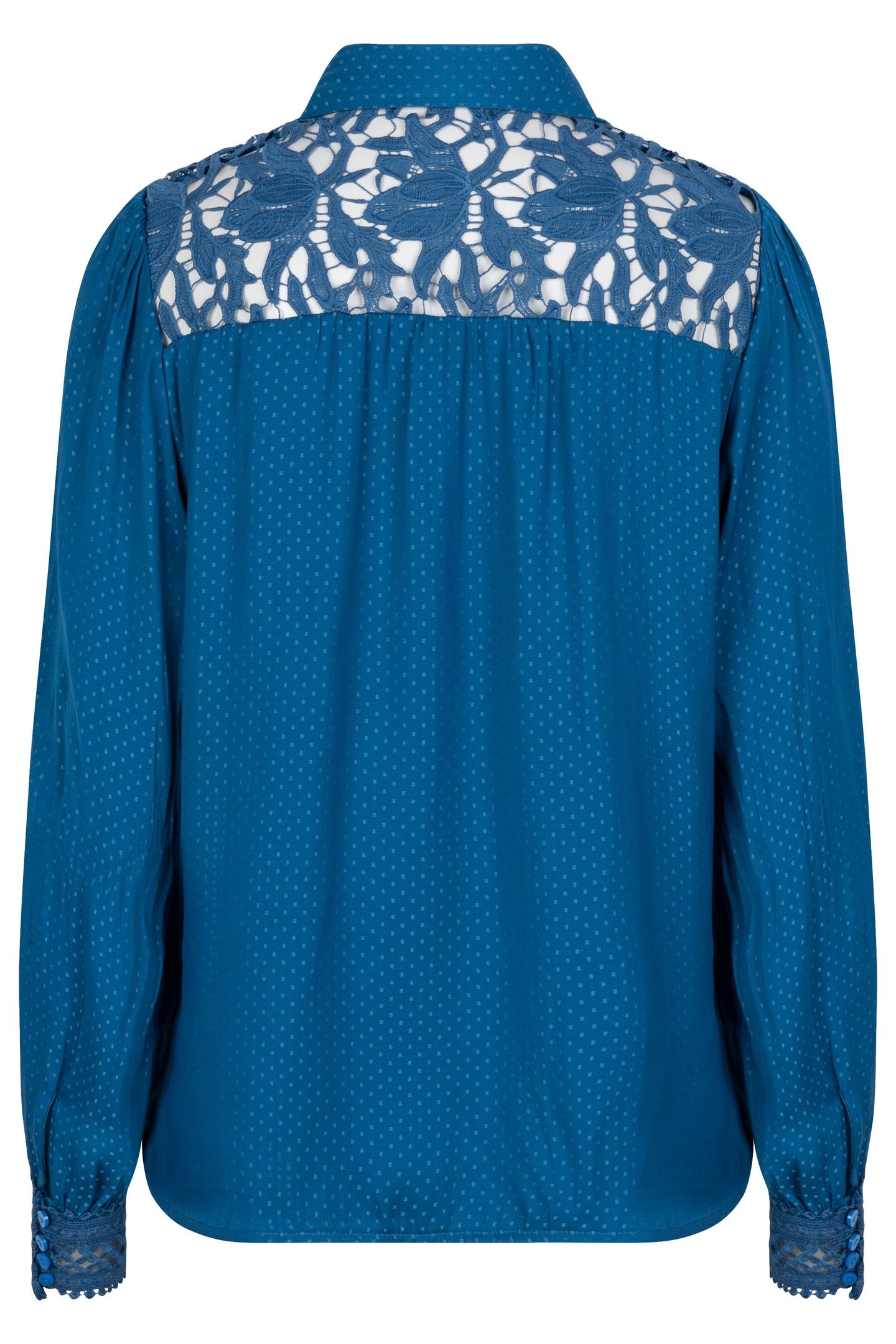 BLOUSE LACE JACQUARD GALAXY BLUE 5