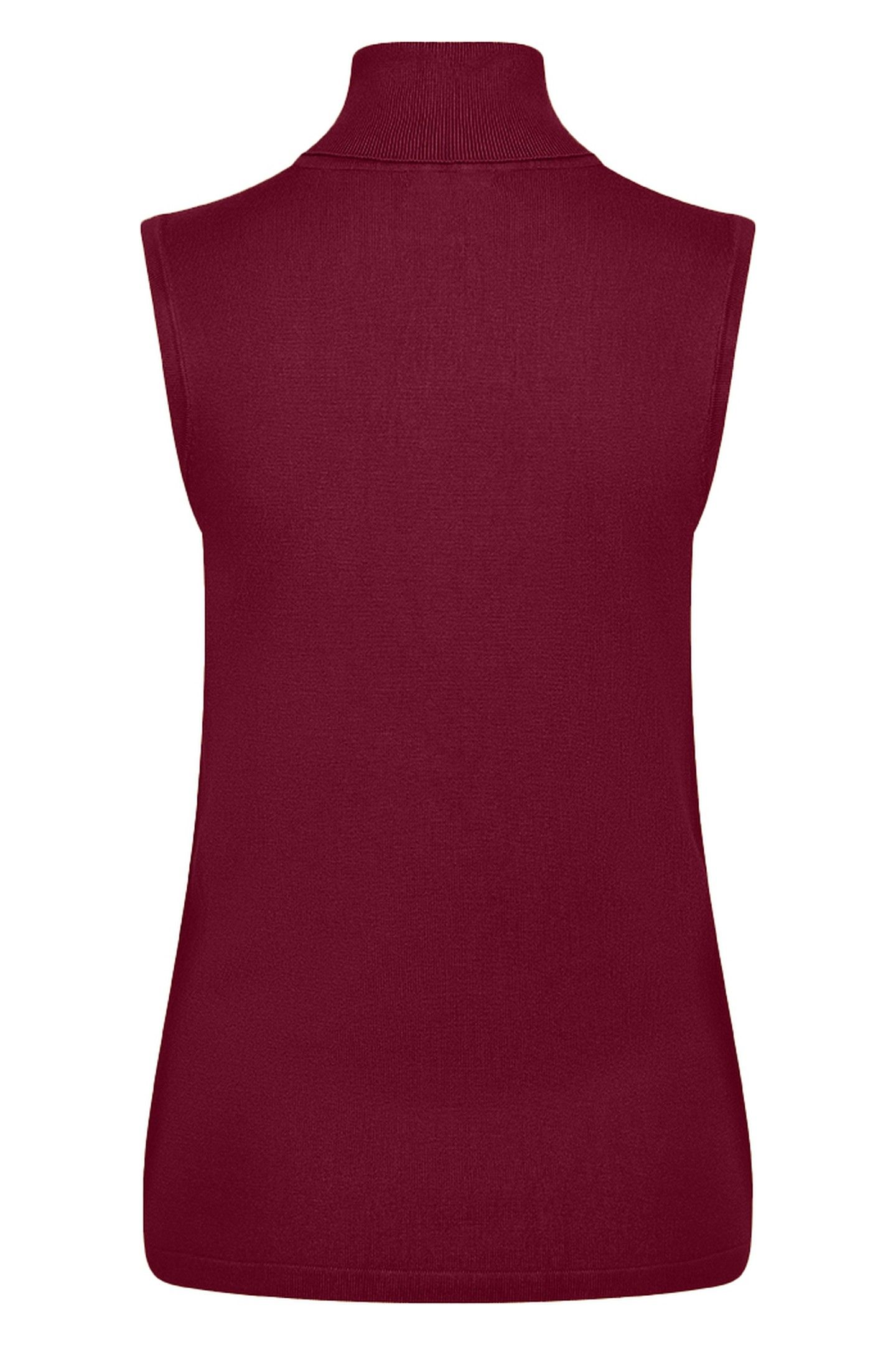 SWEATER SLV/LSS COL BASIC KNIT WINE RED 2