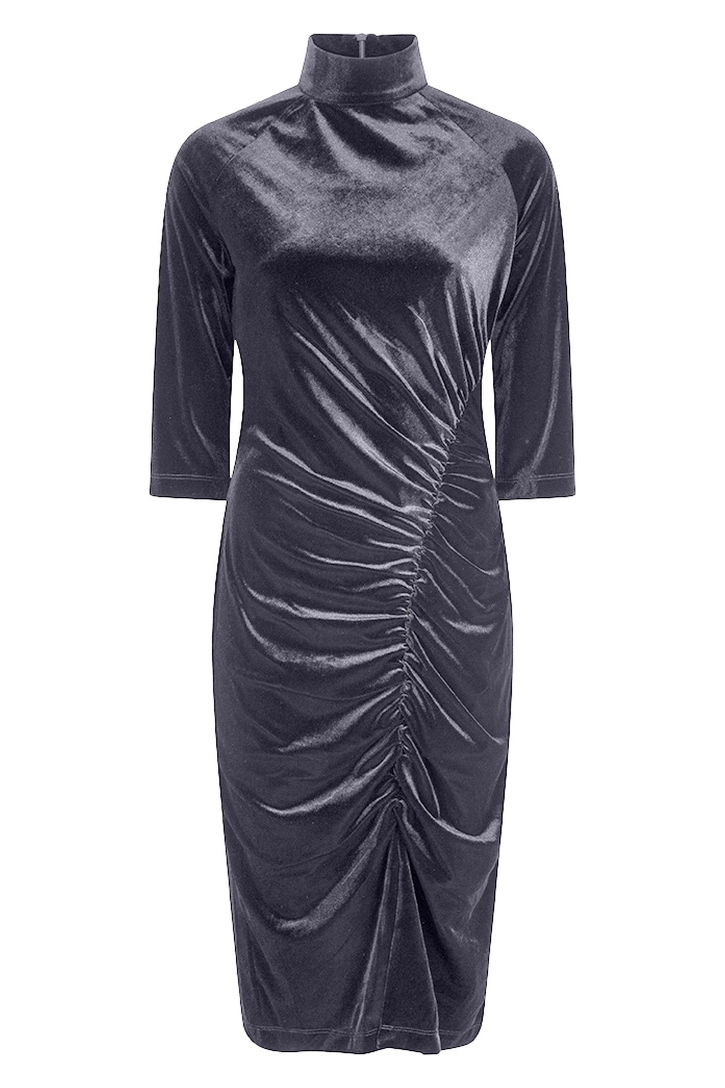 DRESS VELOURS GATHERING GREY 1