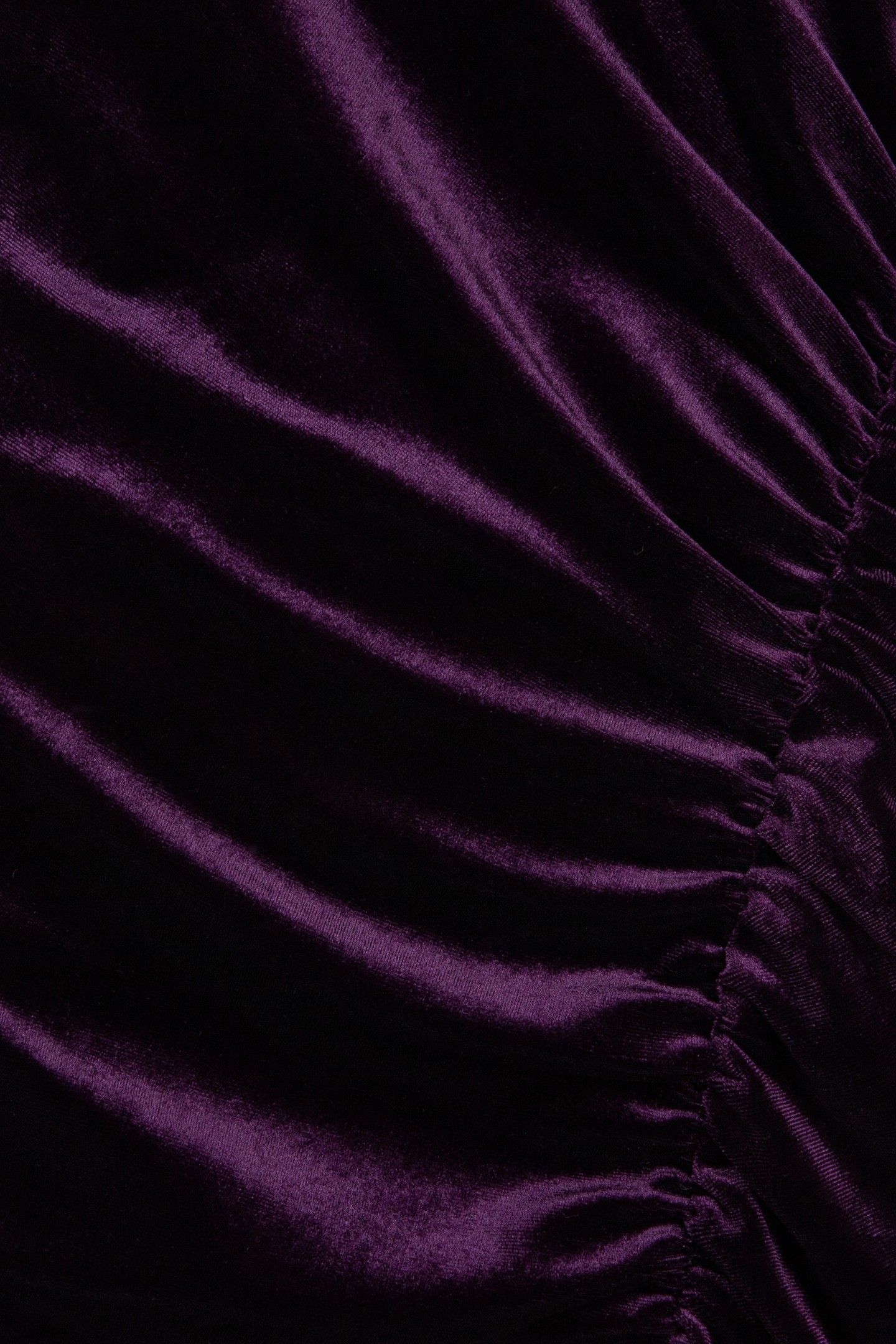 DRESS VELOURS GATHERING DARK PURPLE 7