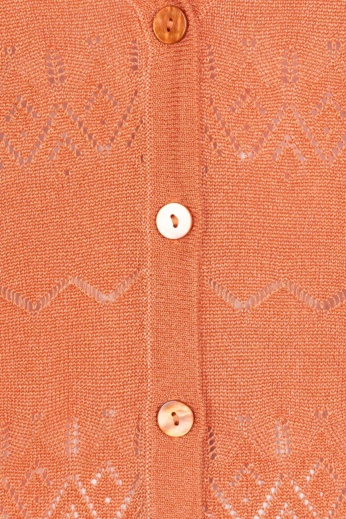 CARDIGAN S/SLV LUREX AMBER GLOW 7