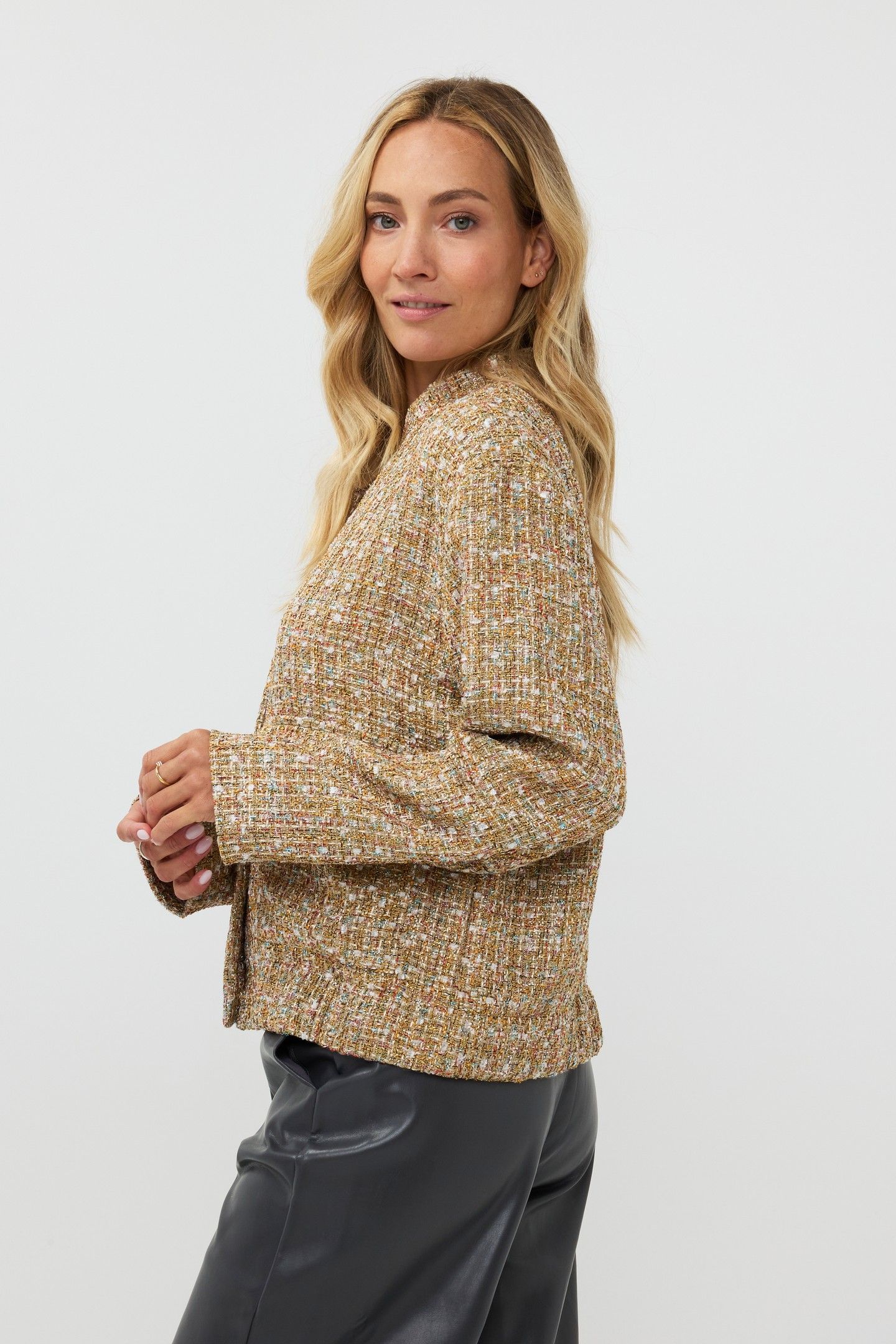JACKET BOMBER TWEED GOLD 3