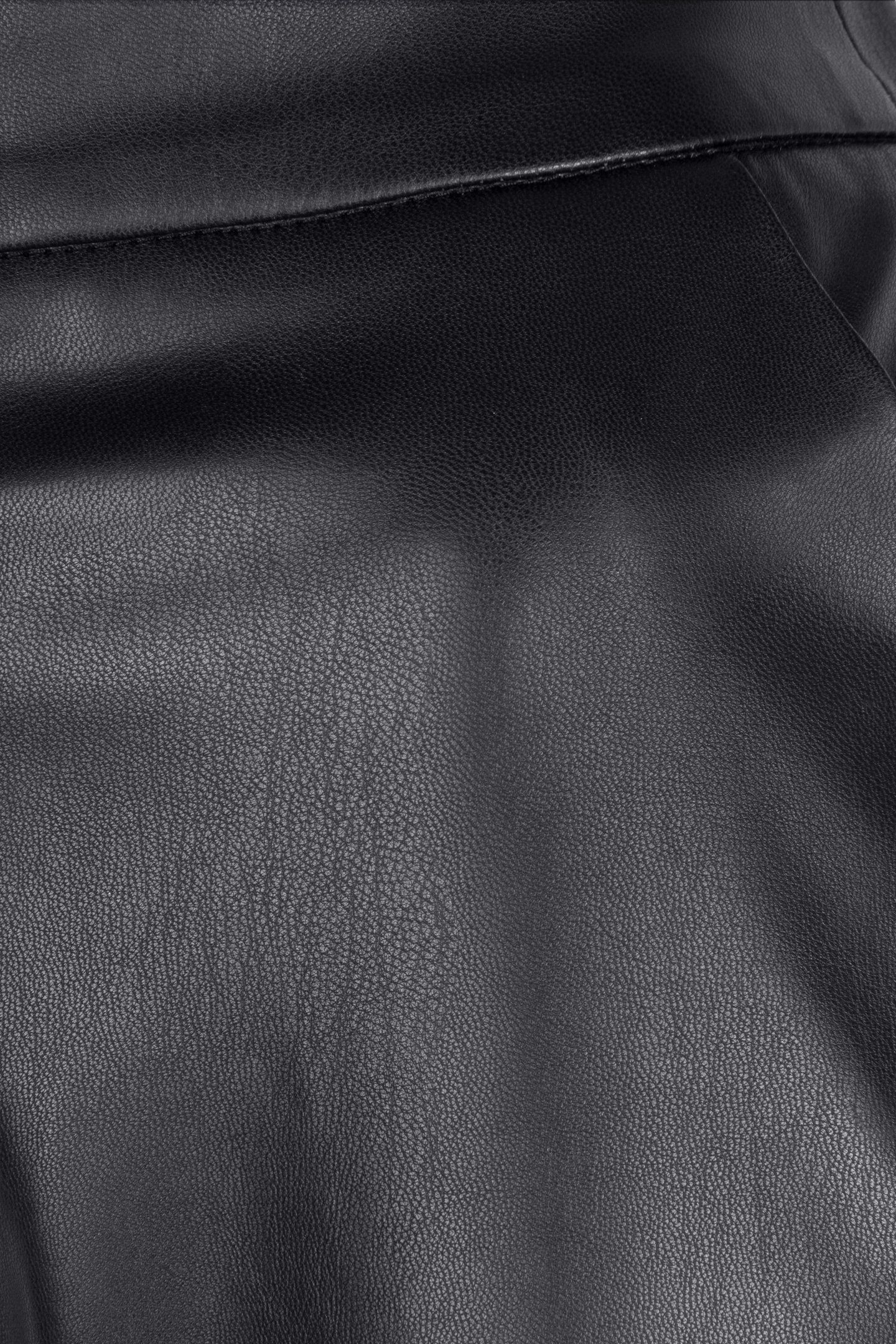 TROUSERS WIDE VEGAN LEATHER GREY 3