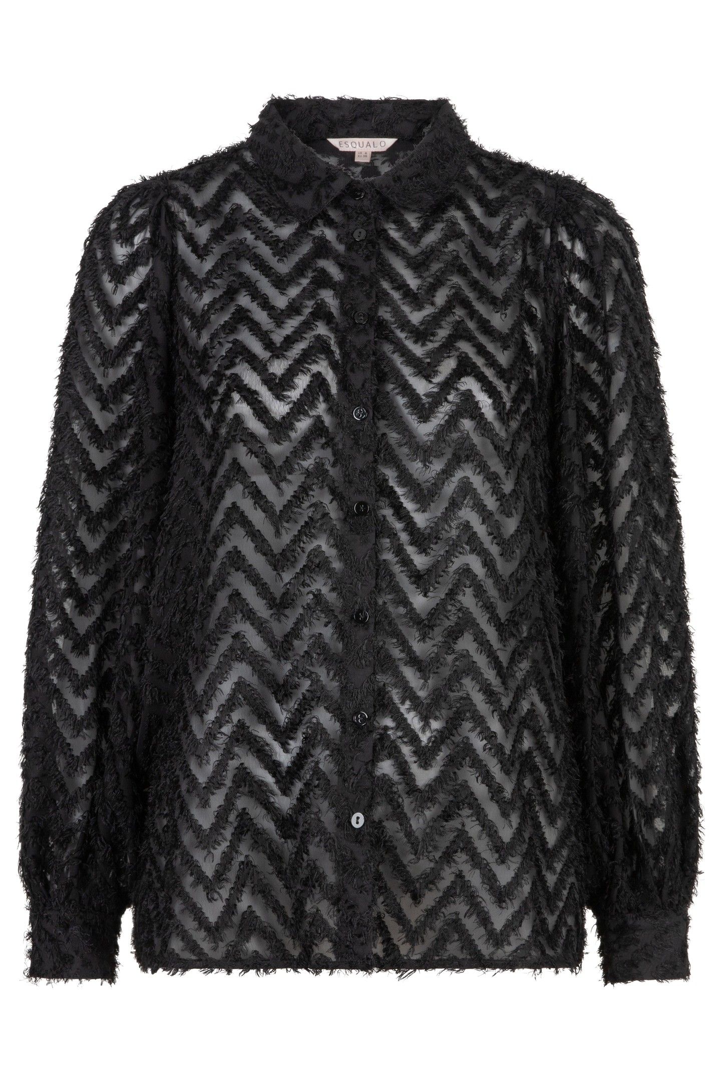 BLOUSE BASIC FLUFFY PLUMETIS BLACK 3