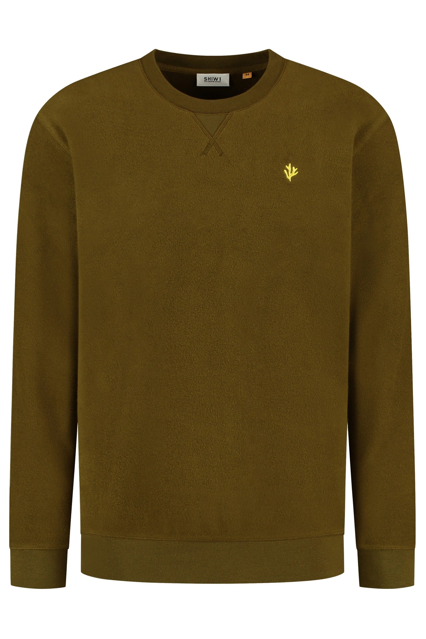 KYLE RELAXED FIT CORAL LOGO SWEATER GREEN OLIVE 5