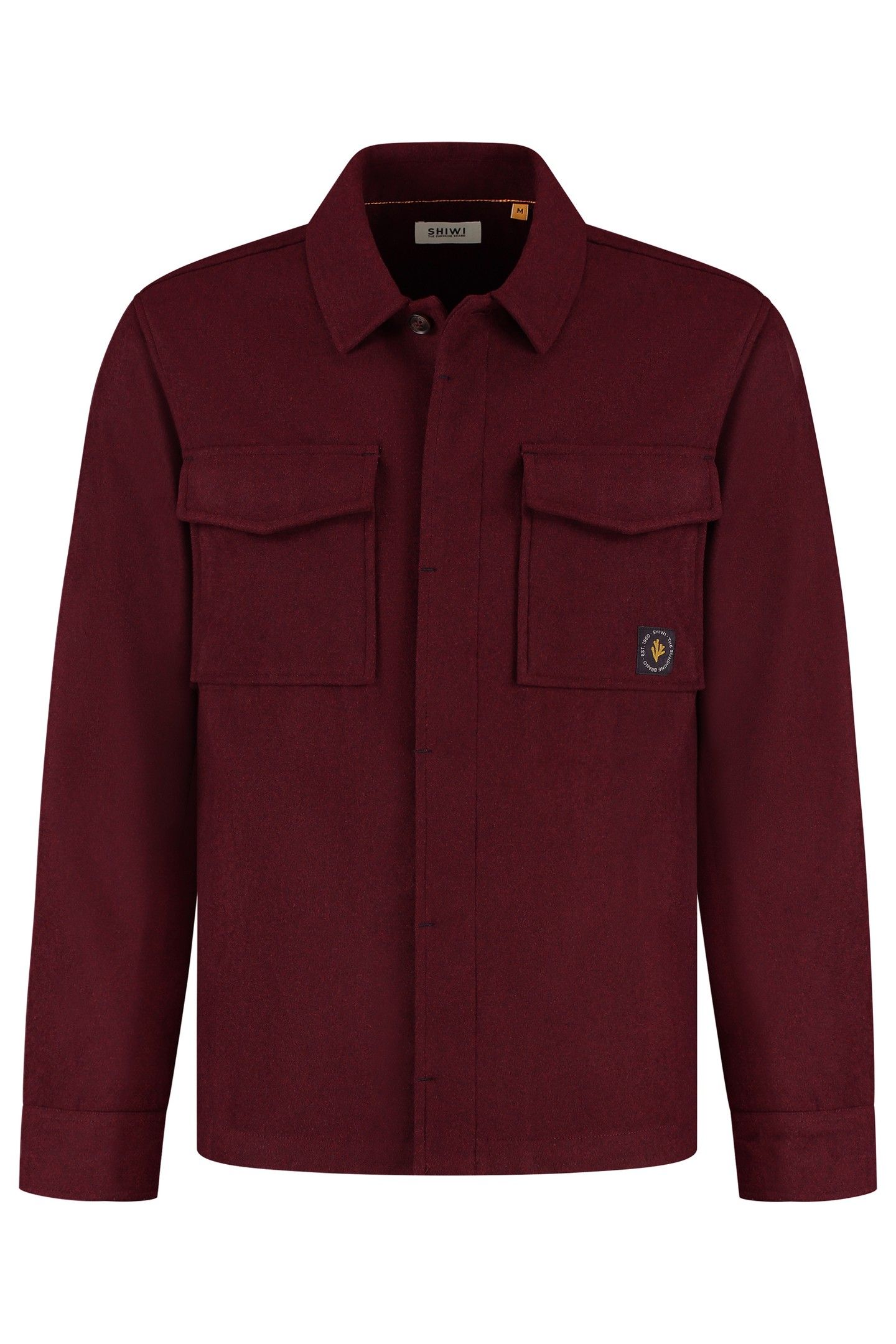 STAN WOOL BLEND LONG SLEEVE SHIRT RED EARTH 5