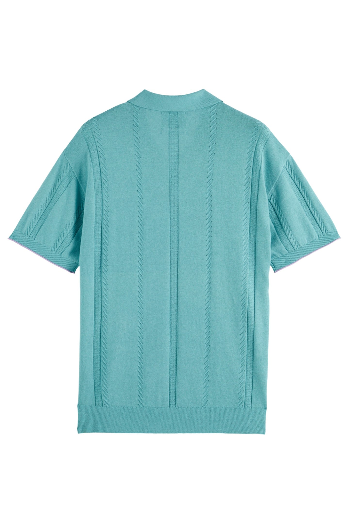 RELAXED FIT KNITTED POLO SEA BLUE 2