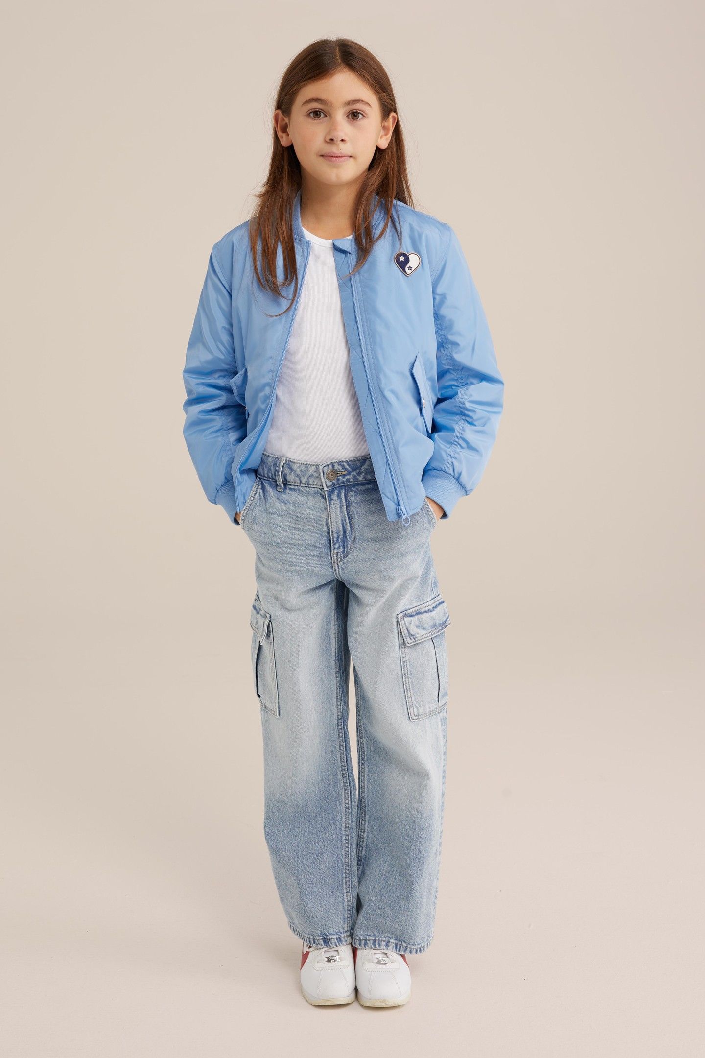 GIRLS BOMBER LIGHT BLUE 2