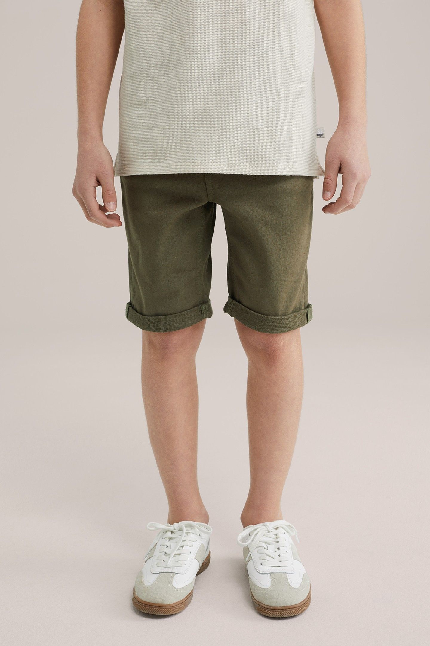 BOYS 5-POCKET MID WAIST KHAKI 1