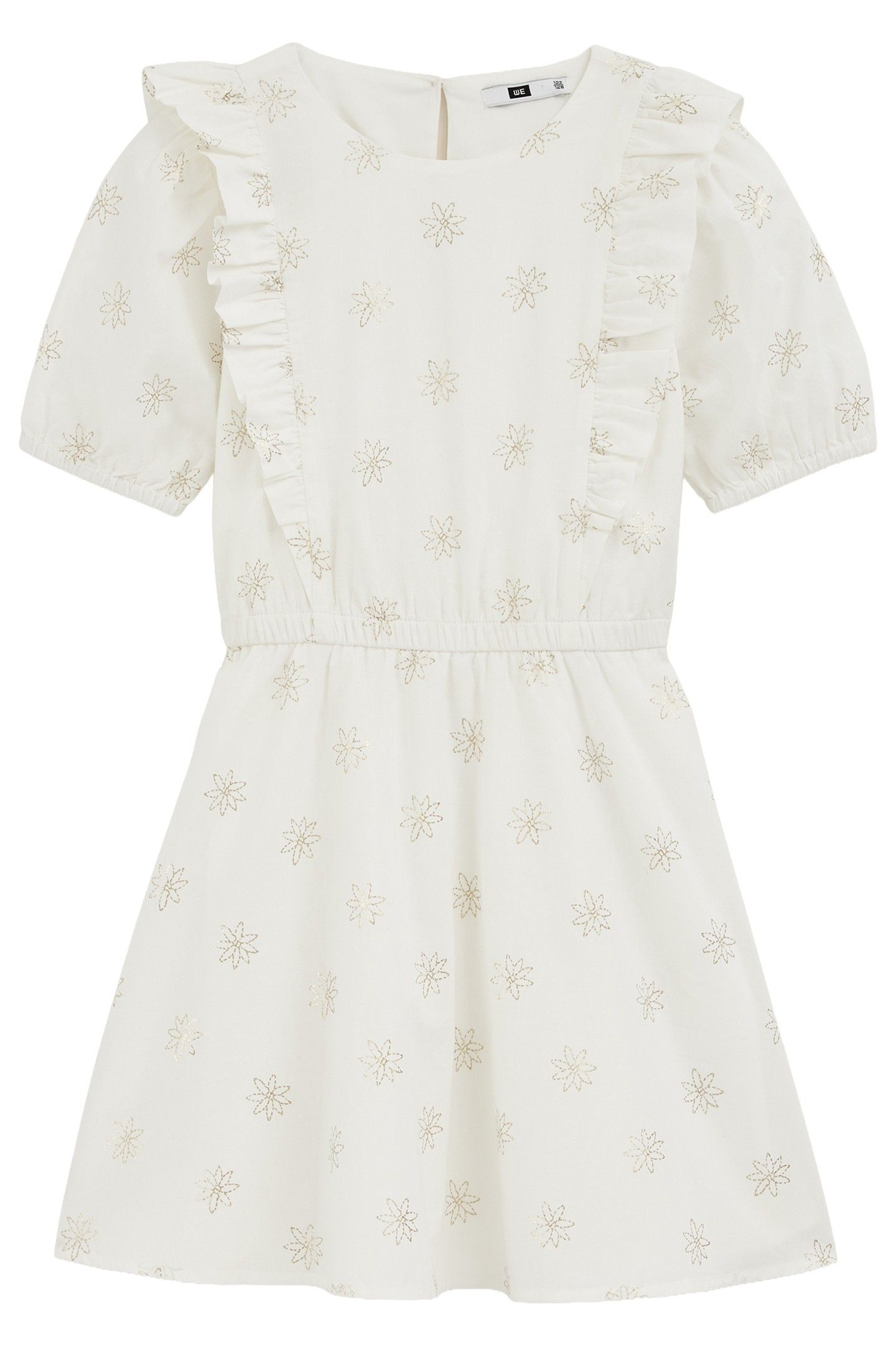GIRLS DRESS MID LENGTH WHITE 3