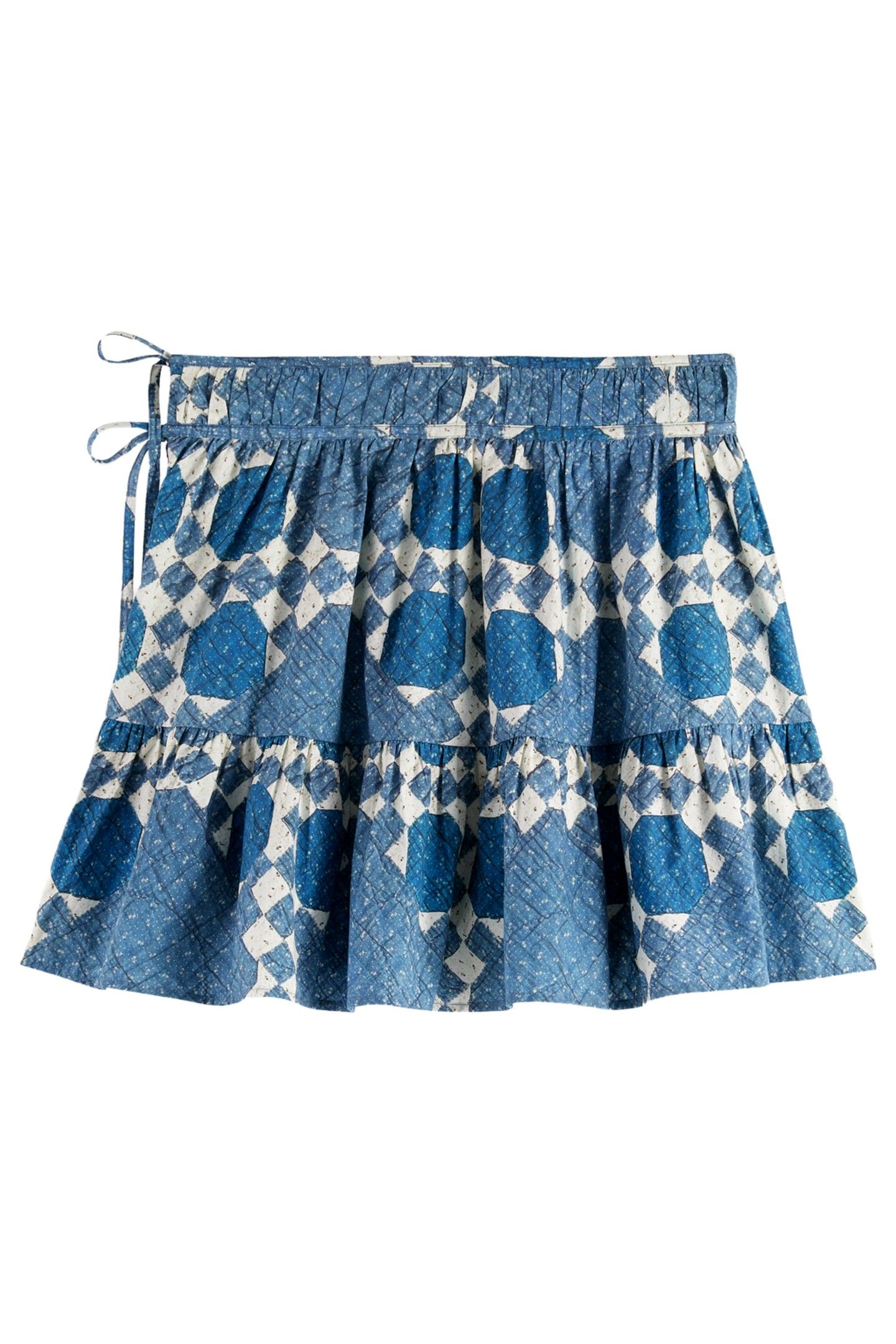 MINI SKIRT WITH GATHERING HEIRLOOM QUILT 2