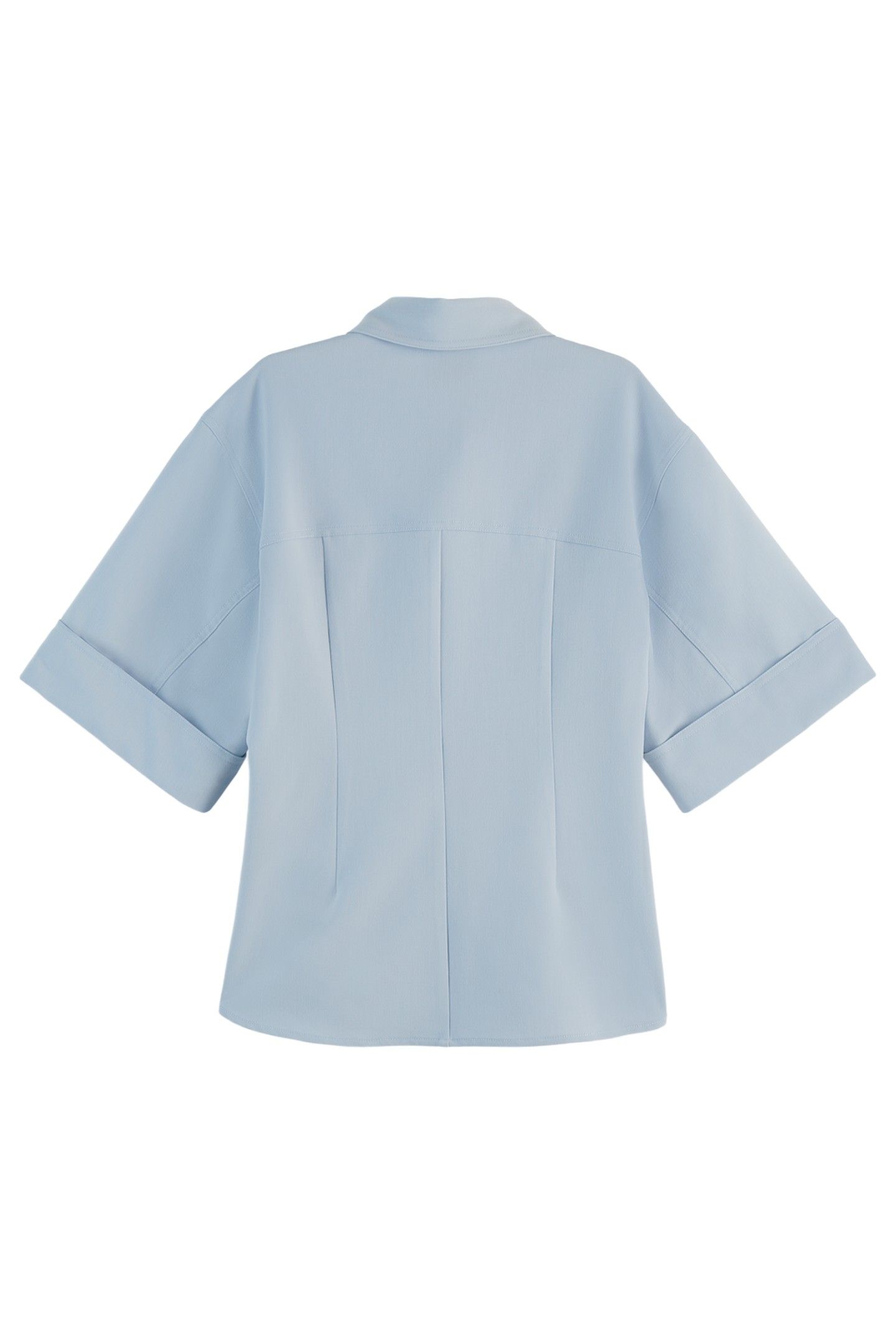 FITTED SHORT SLEEVE SHIRT SHIRTING BLUE 5