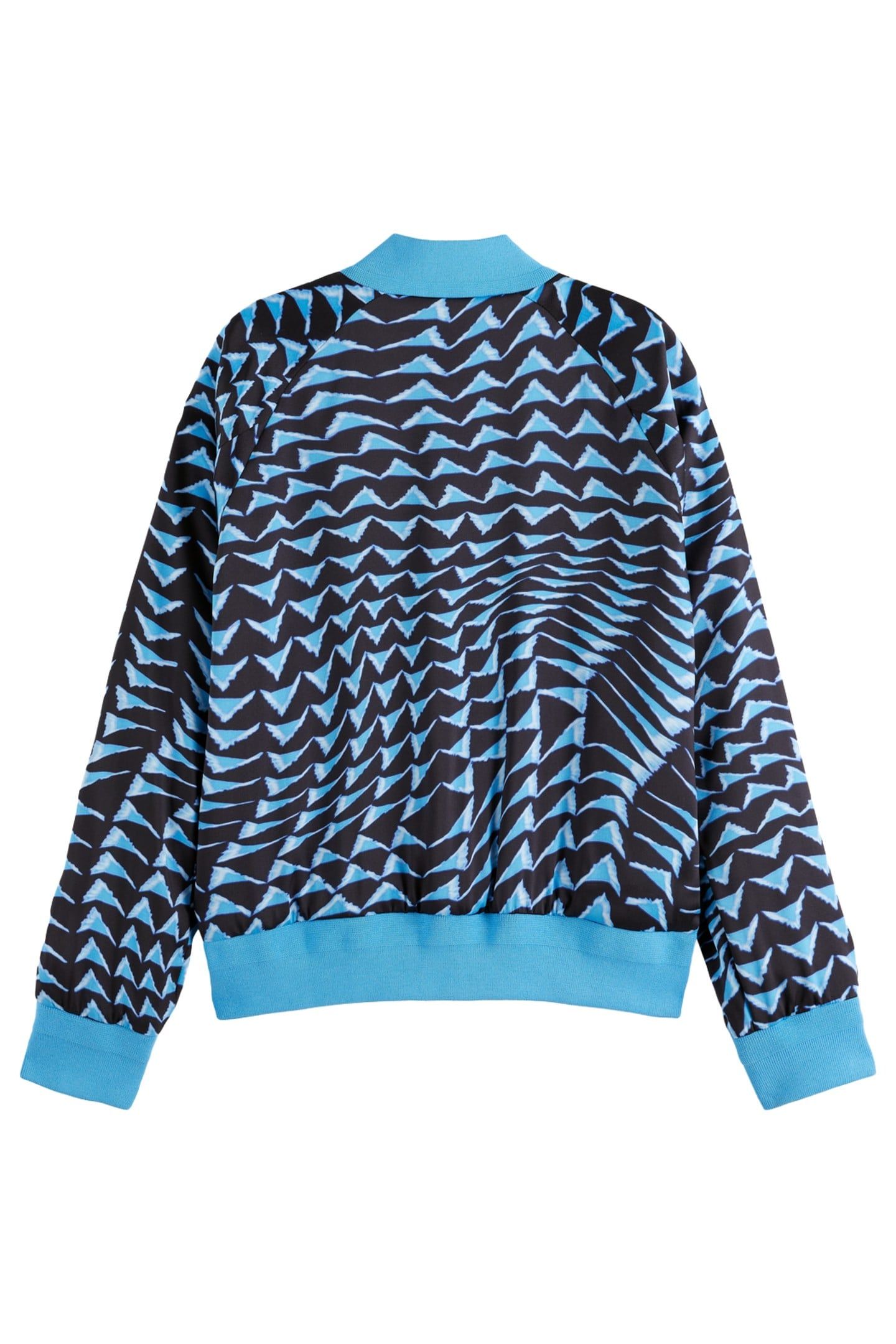 REVERSIBLE PRINTED BOMBER HOUSE OF MIRRORS BLUE/ BLACK 6