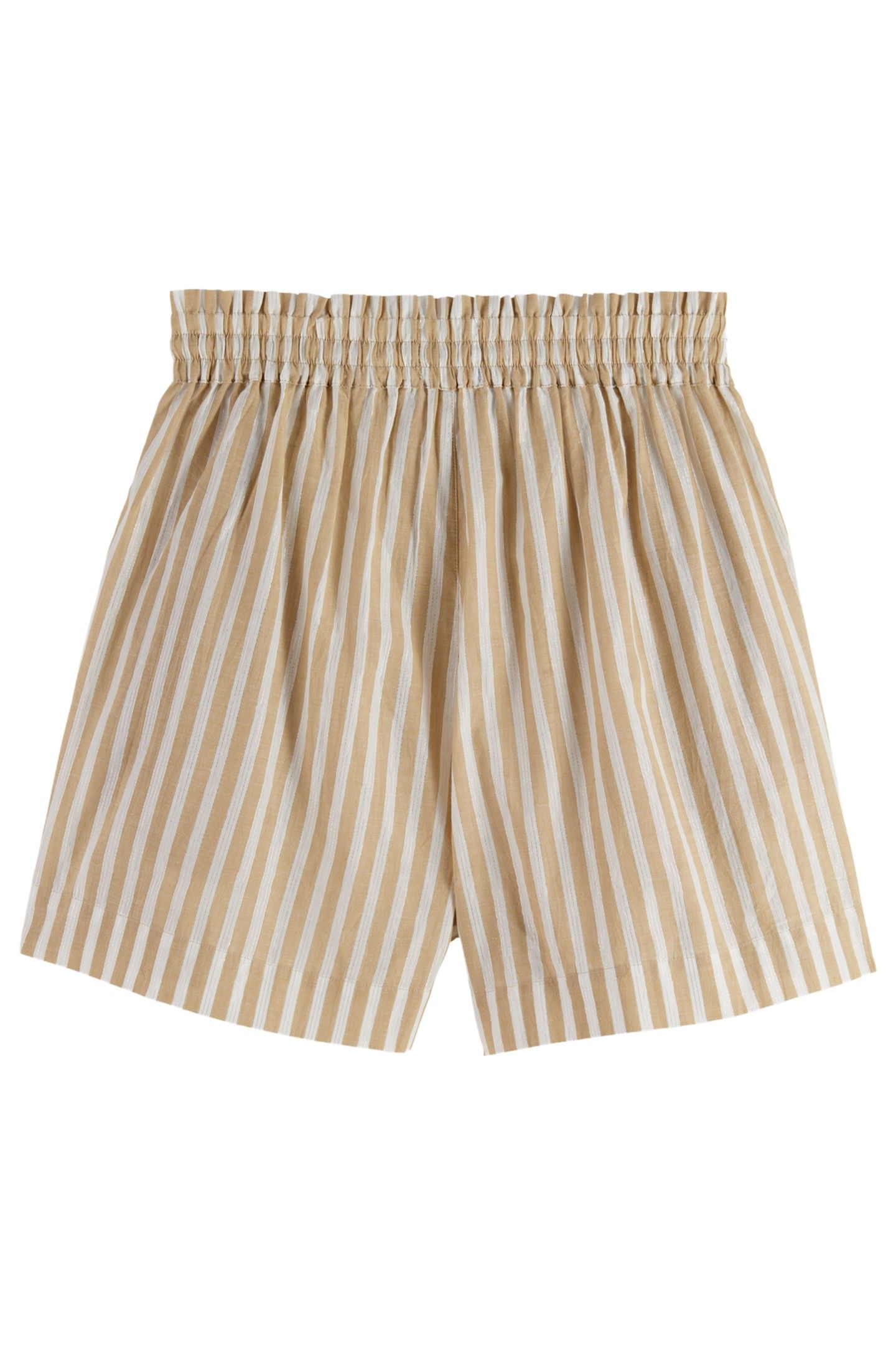 HIGH RISE LUREX STRIPE PRINTED SHORTS BLOCK PRINT 5