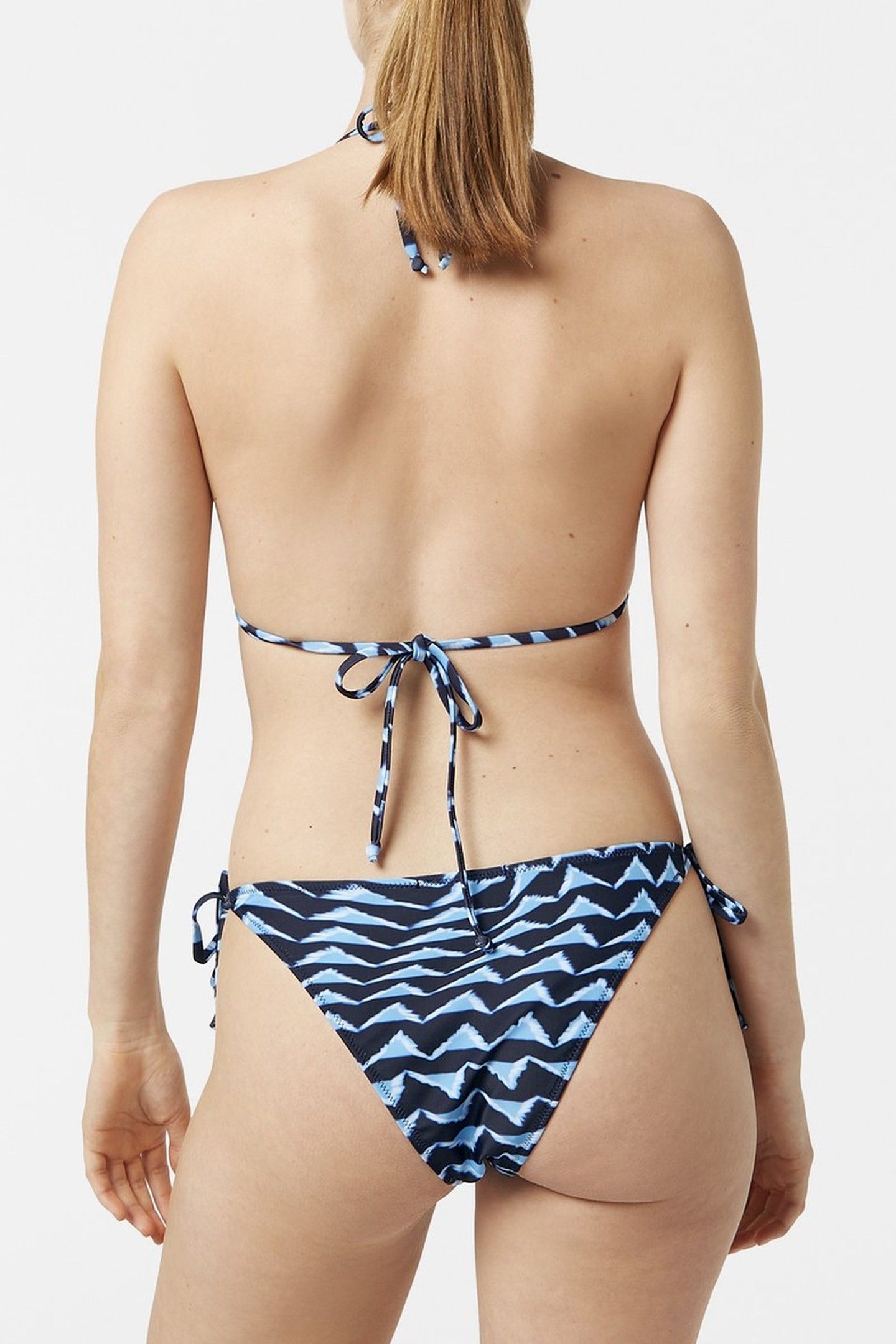 REVERSIBLE PRINTED BIKINI TOP HOUSE OF MIRRORS BLUE 2