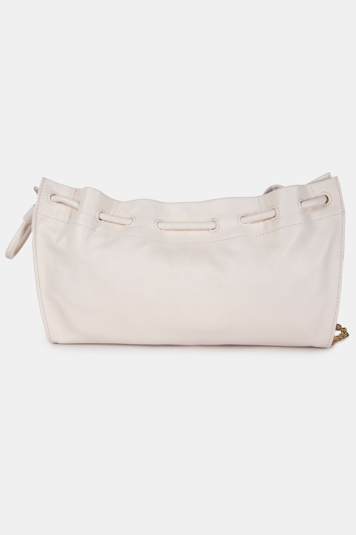 CROSS BODY BAG WITH GOLD CHAIN STRAP IN CREAM 4