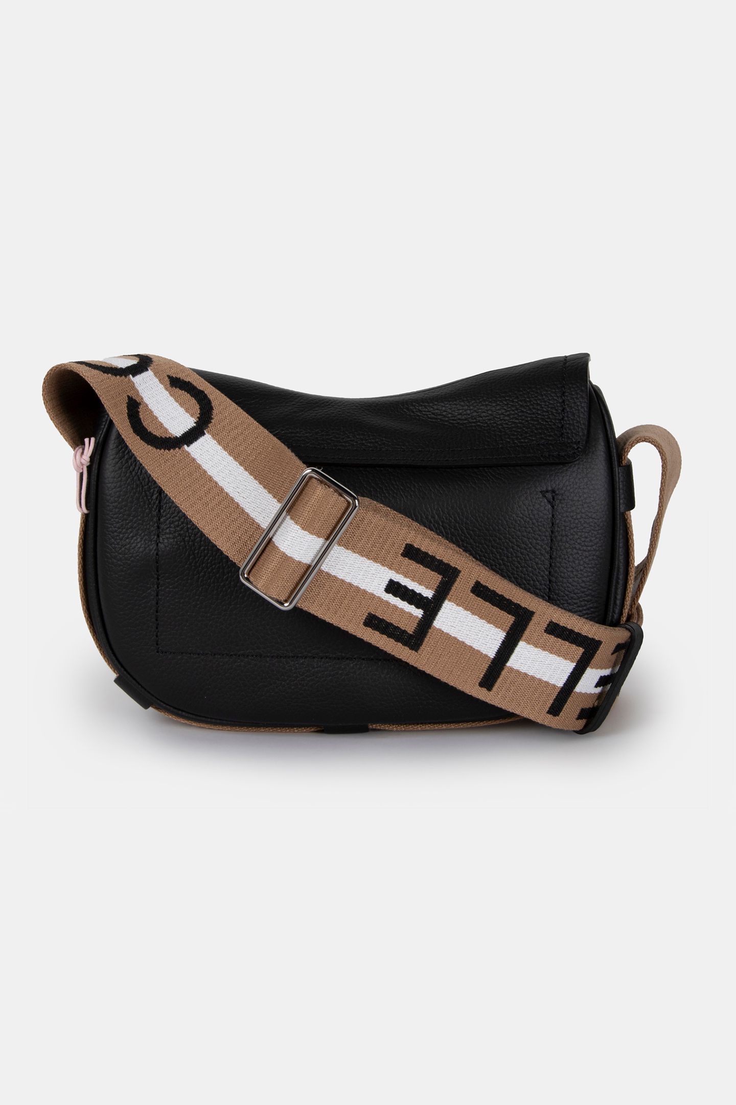 CROSS BODY BAG WITH LOGO STRAP IN BLACK 4