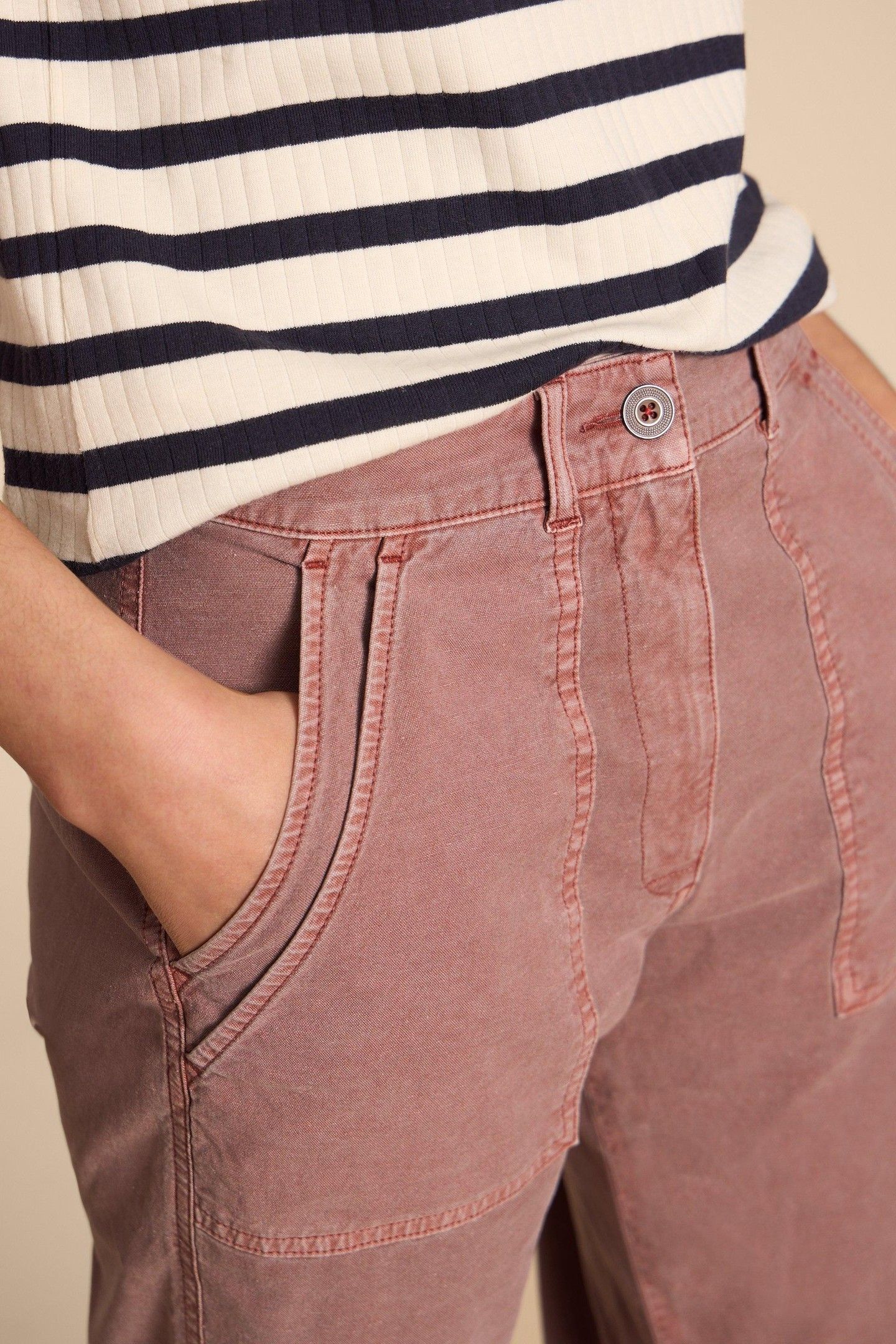 TWISTER CHINO TROUSER DUSTY PINK 7