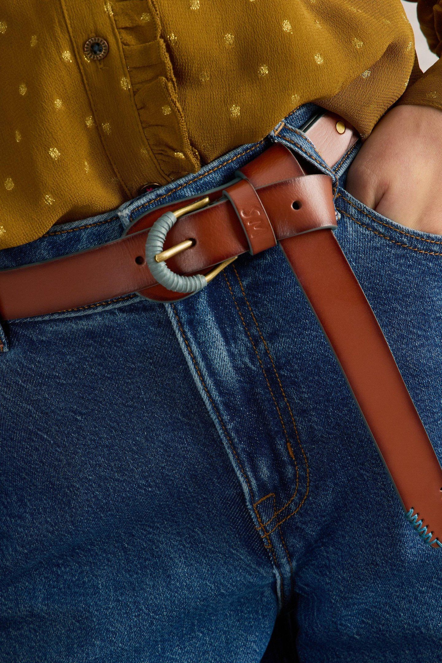 WRAP AROUND BELT MID TAN 4