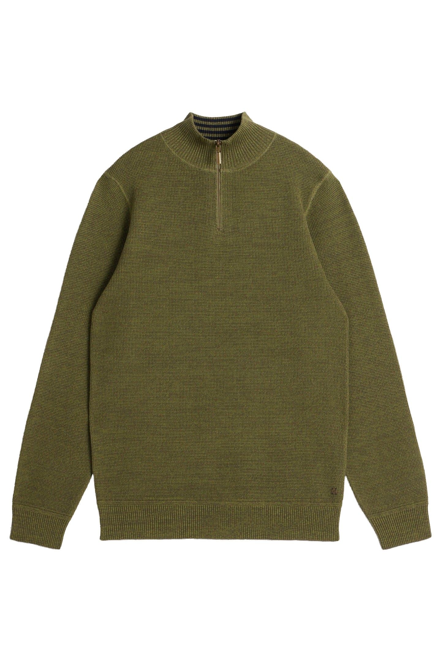 ATTADALE FUNNEL NECK JUMPER KHAKI GREEN 4