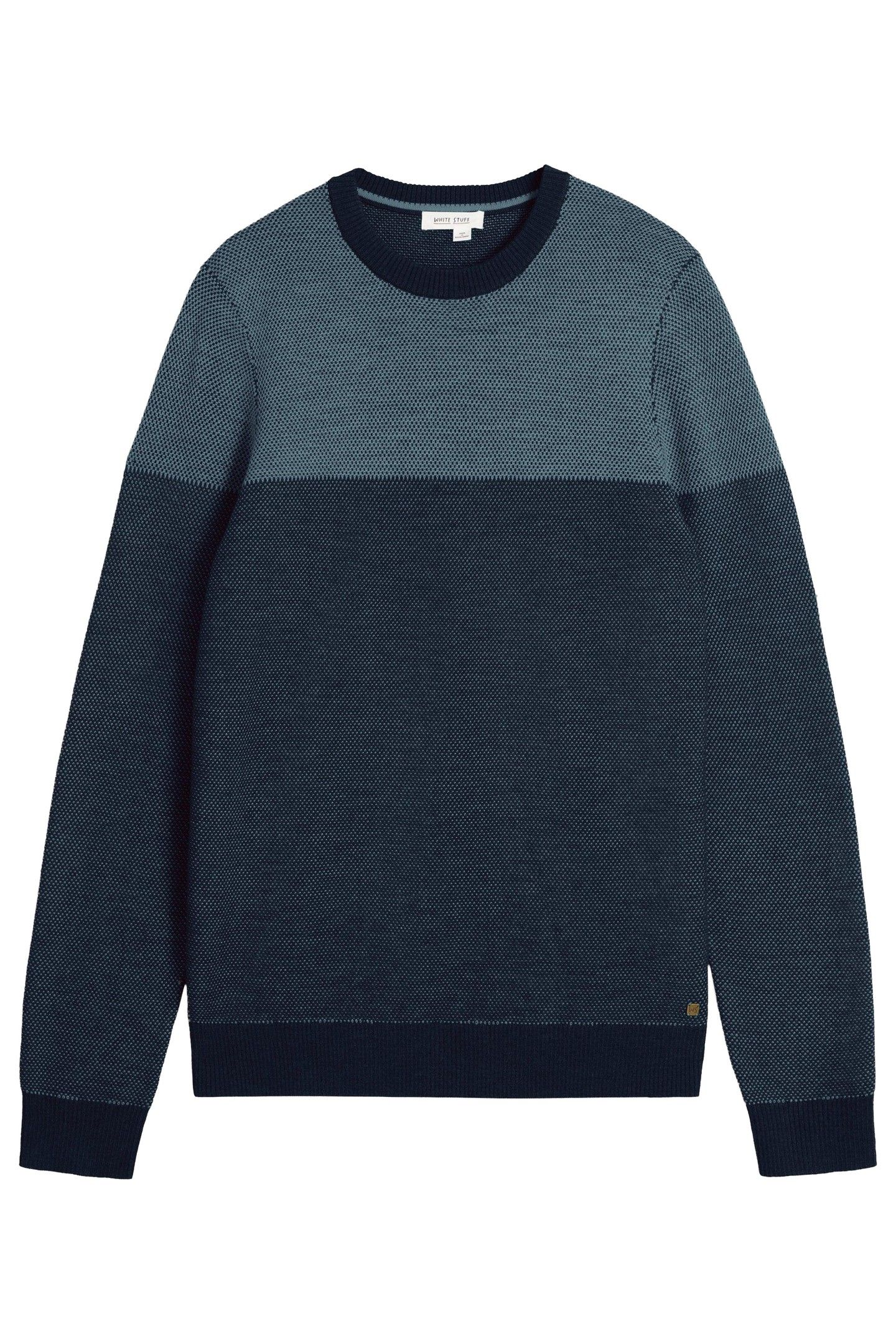 NEWPORT MERINO JACQUARD CREW BLUE MULTI 3