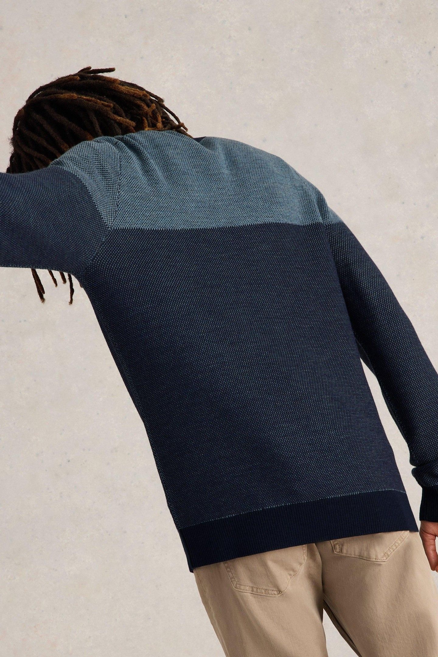 NEWPORT MERINO JACQUARD CREW BLUE MULTI 2