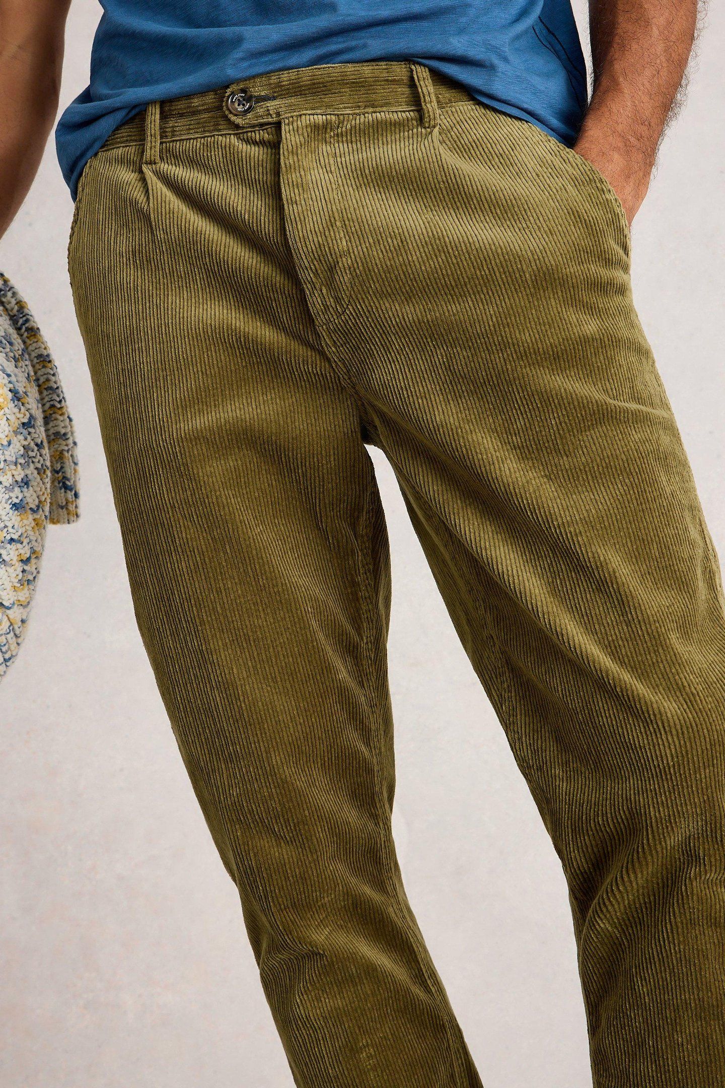KIMBER CORD TROUSER KHAKI GREEN 3