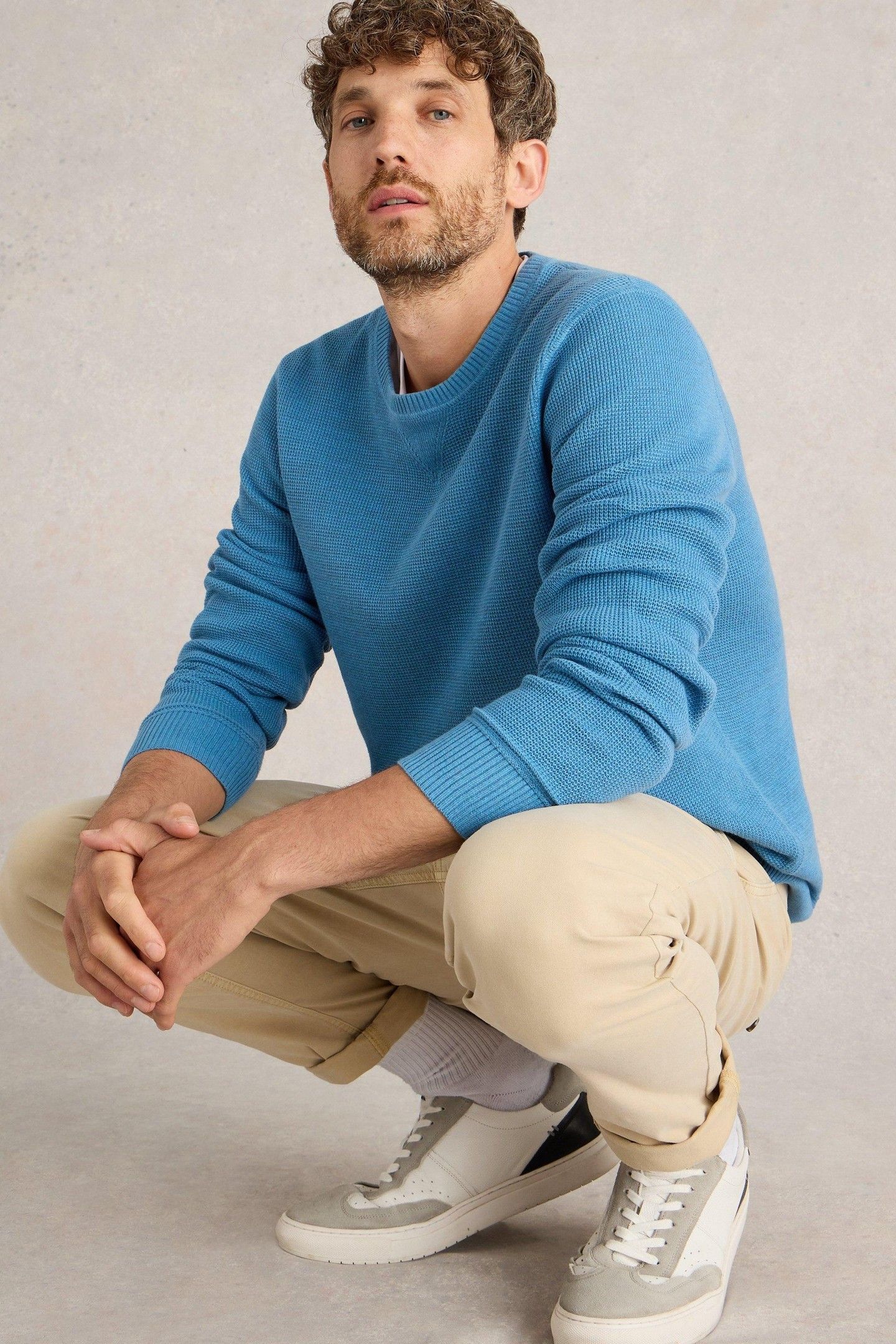 ATTADALE CREW NECK JUMPER LIGHT BLUE 1