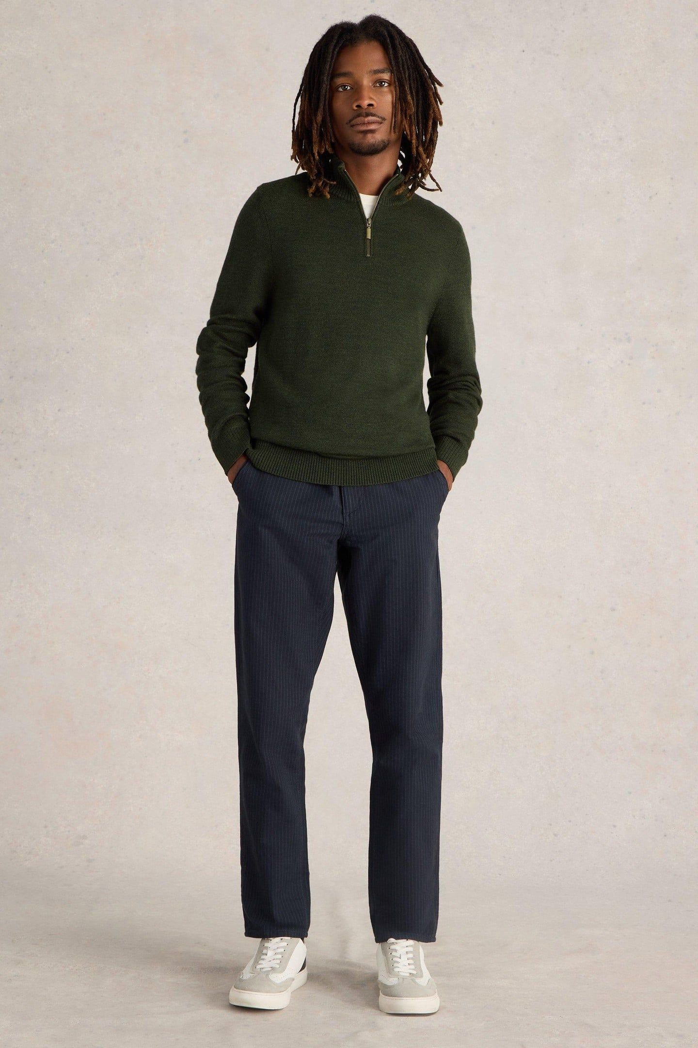 NEWPORT MERINO FUNNEL DARK GREEN 1