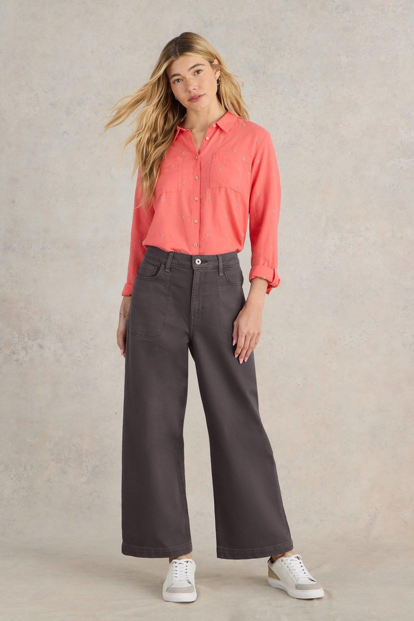TIA WIDE LEG CROP JEAN DUSTY PURPLE 1