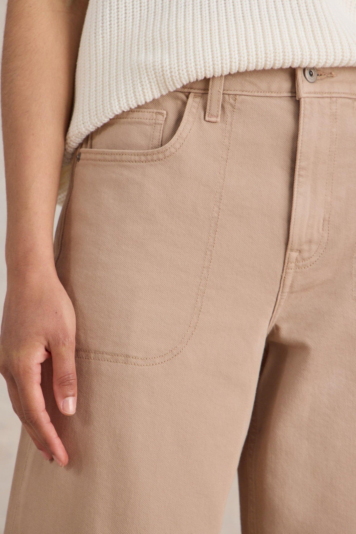 TIA WIDE LEG CROP JEAN DARK NATURAL 6
