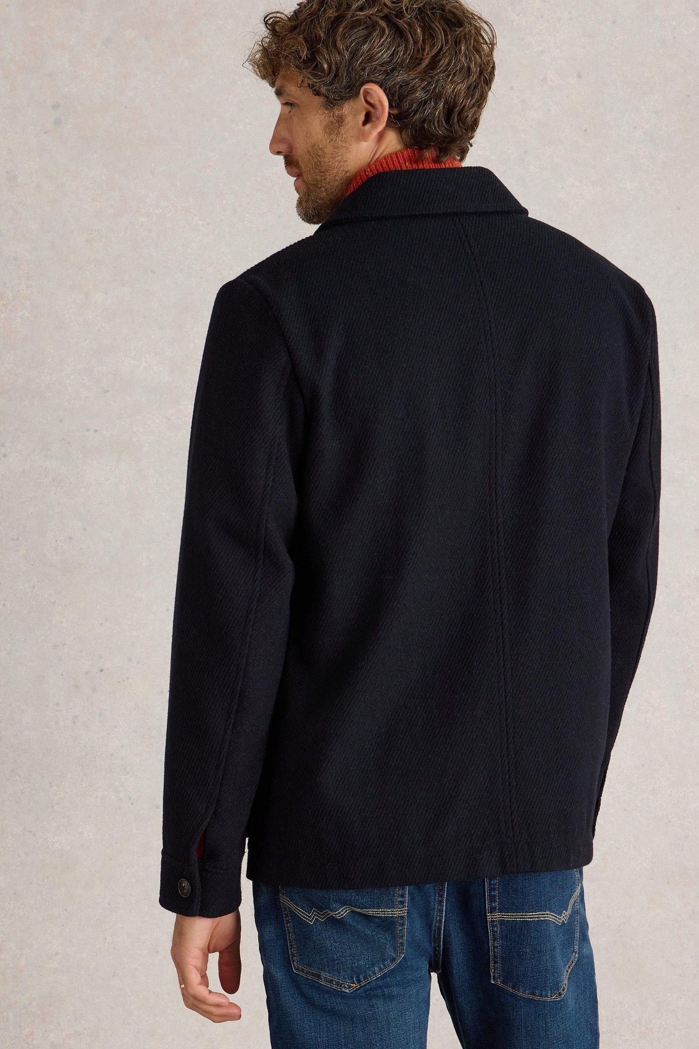 WOOL CHORE JACKET DARK NAVY 3