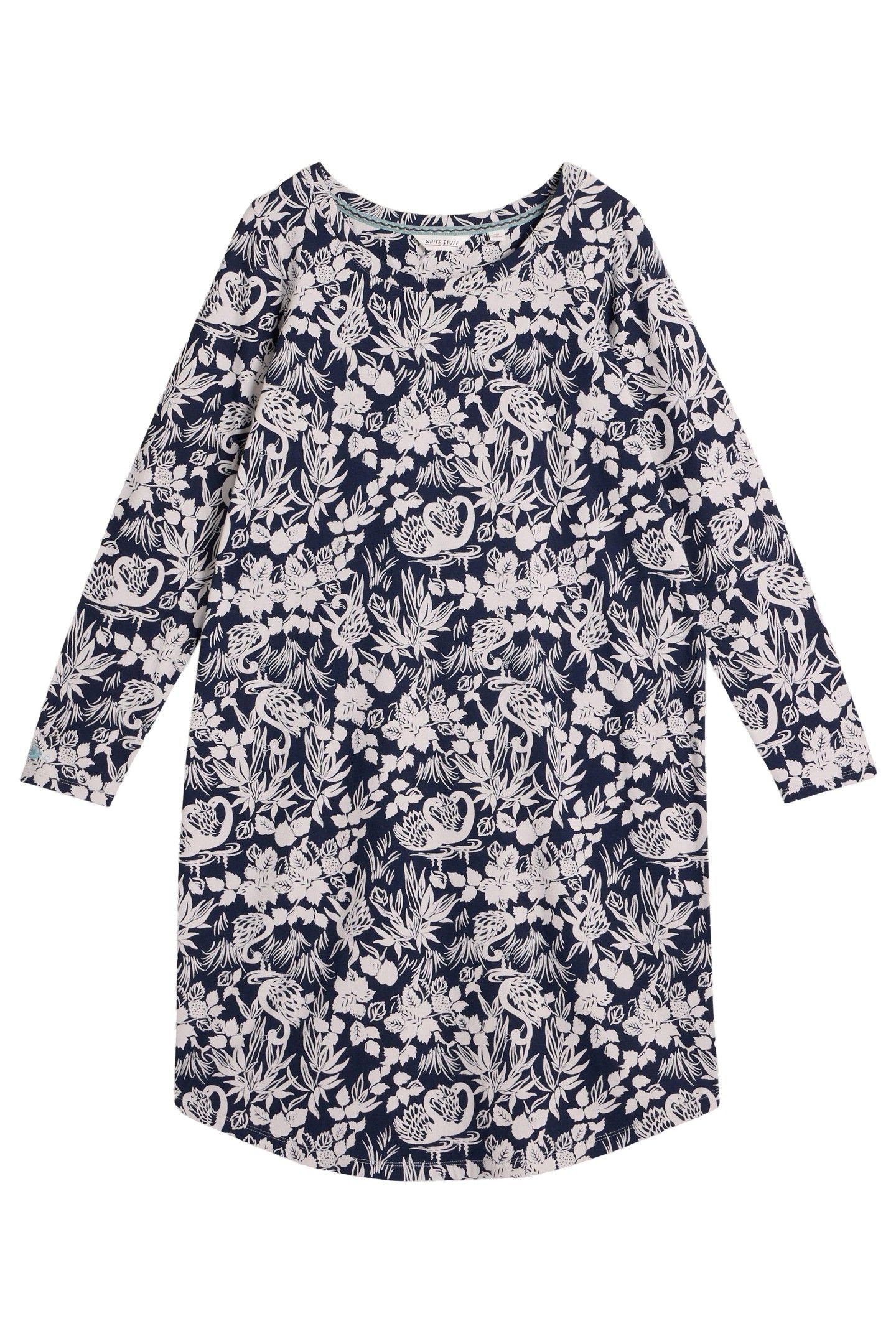 EVA JERSEY NIGHTIE NAVY PRINT 3
