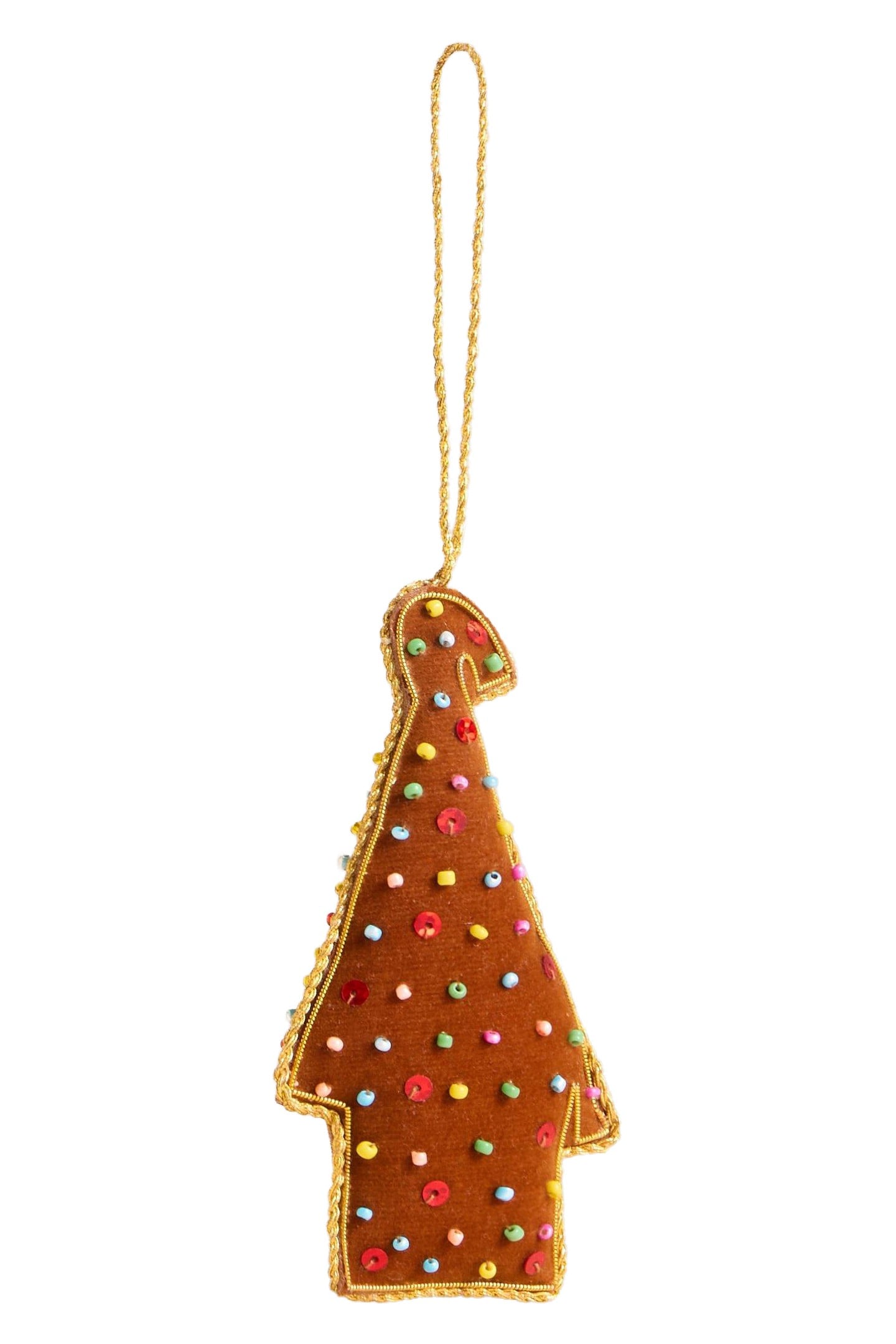 GINGERBREAD HANGING DEC BROWN MULTI 1