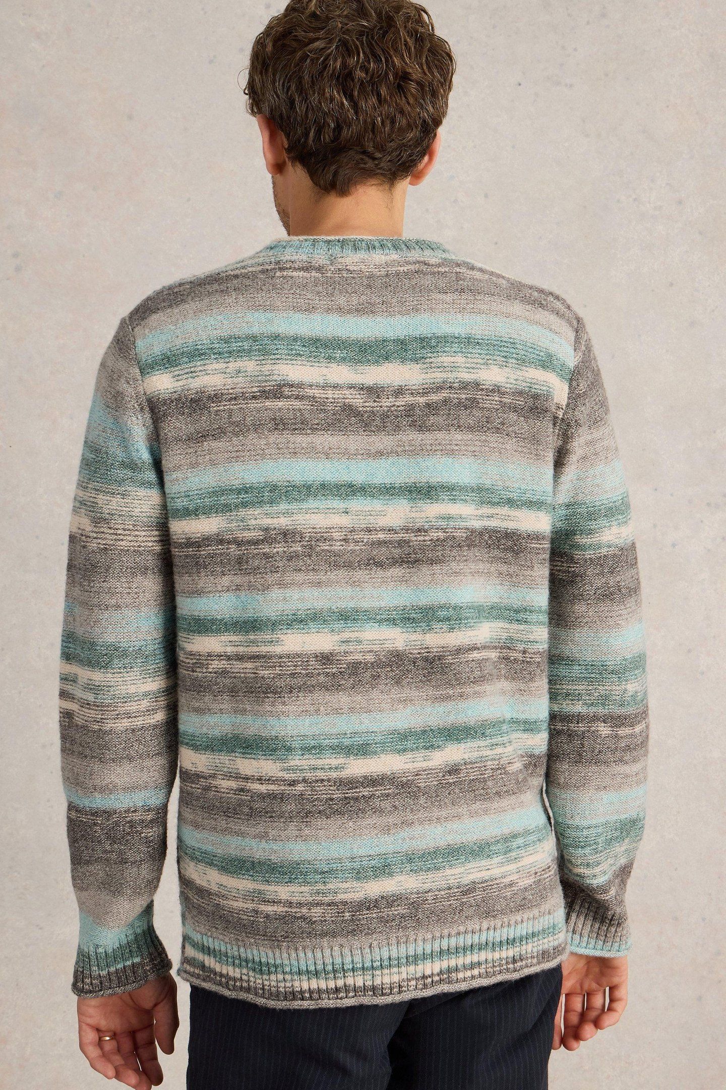 SPACEDYE KNITTED JUMPER BLUE MULTI 3