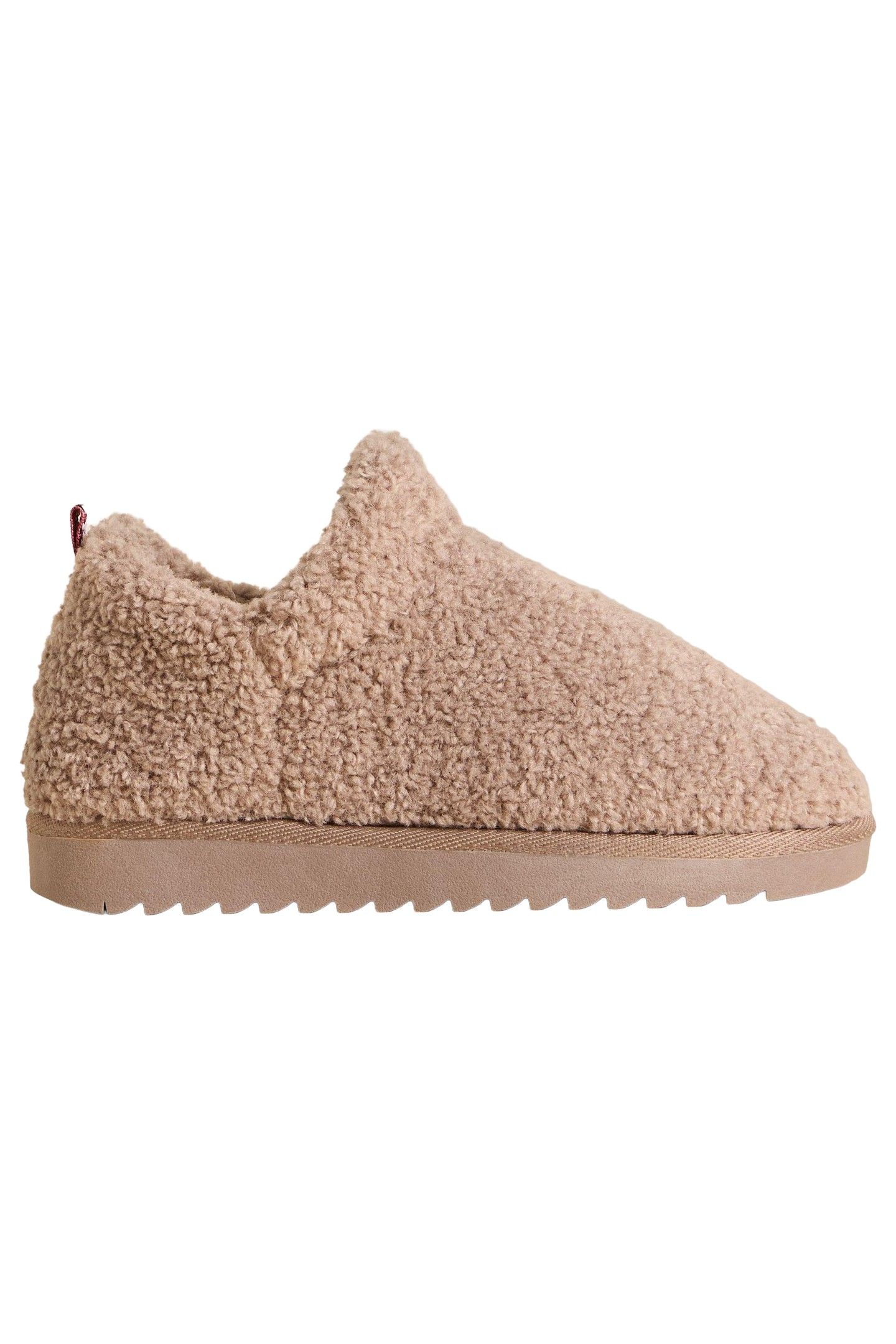 BORG SLIPPER BOOTIE DARK NATURAL 1
