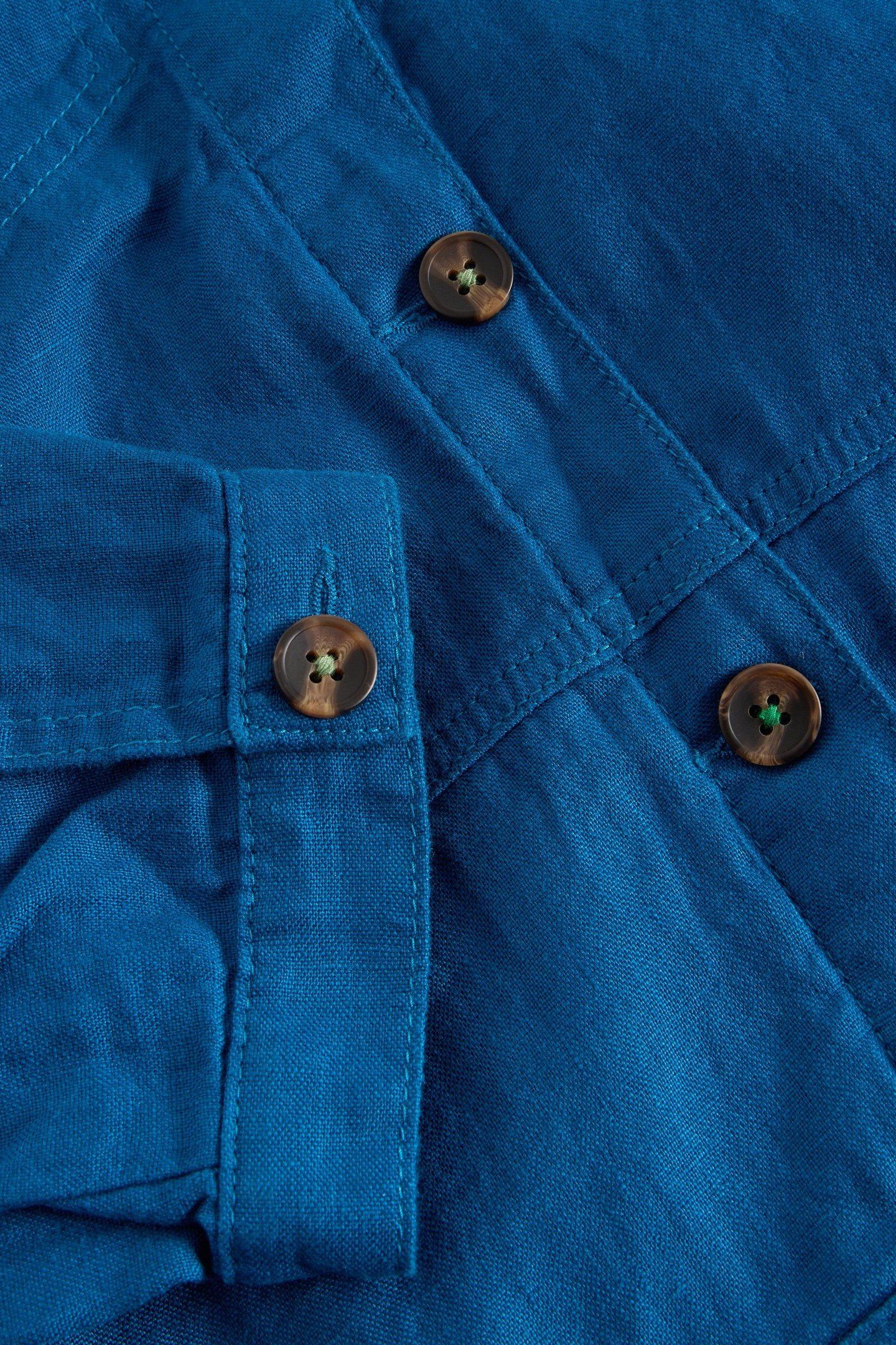 CAMILLE LINEN JACKET BRIGHT BLUE 4