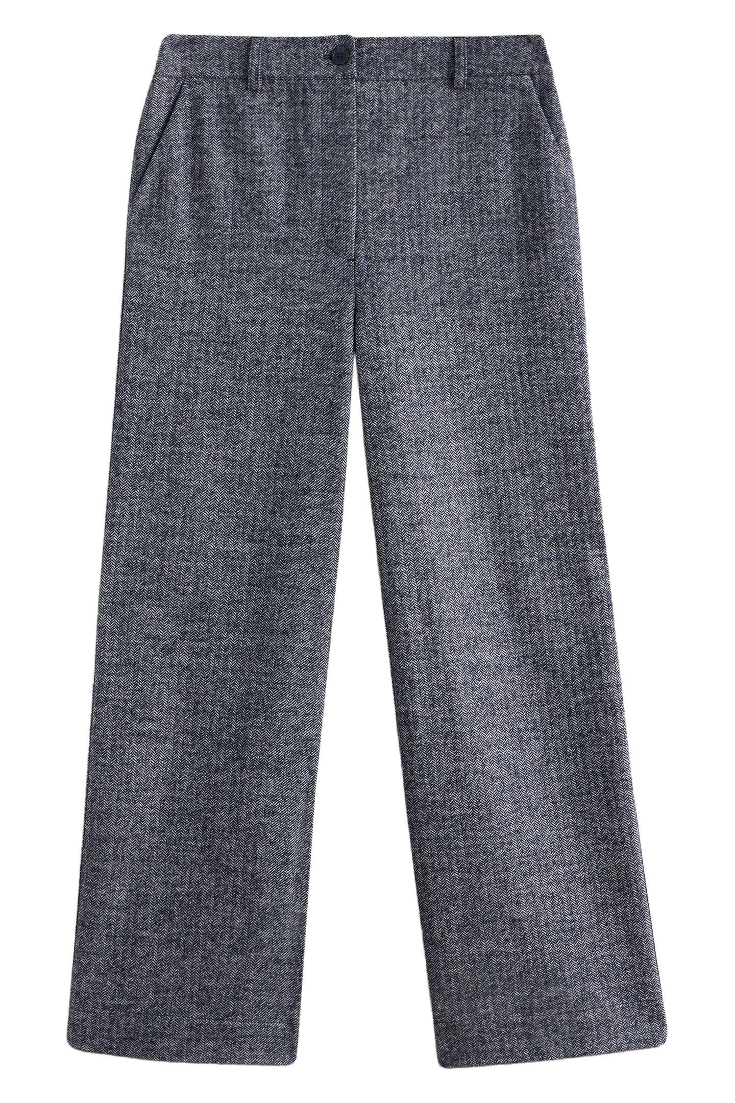 BELLE TWEEDY WIDE LEG TROUSER NAVY MULTI 4