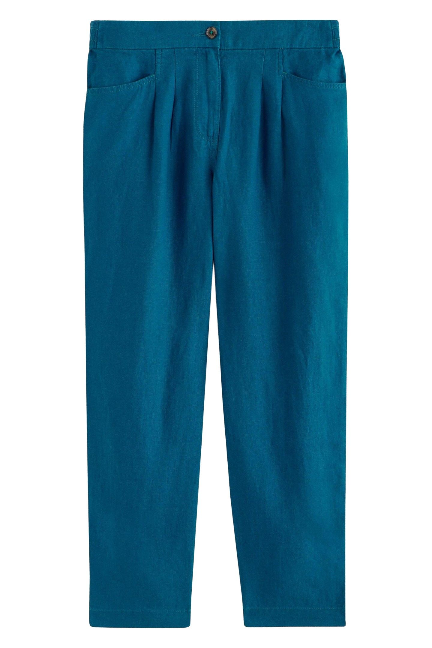 ROWENA LINEN TROUSER BRIGHT BLUE 4